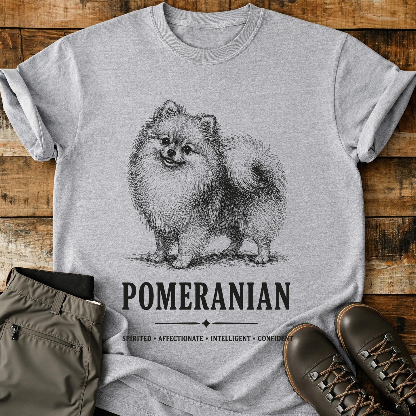 Pomeranian Dog Art T-Shirt