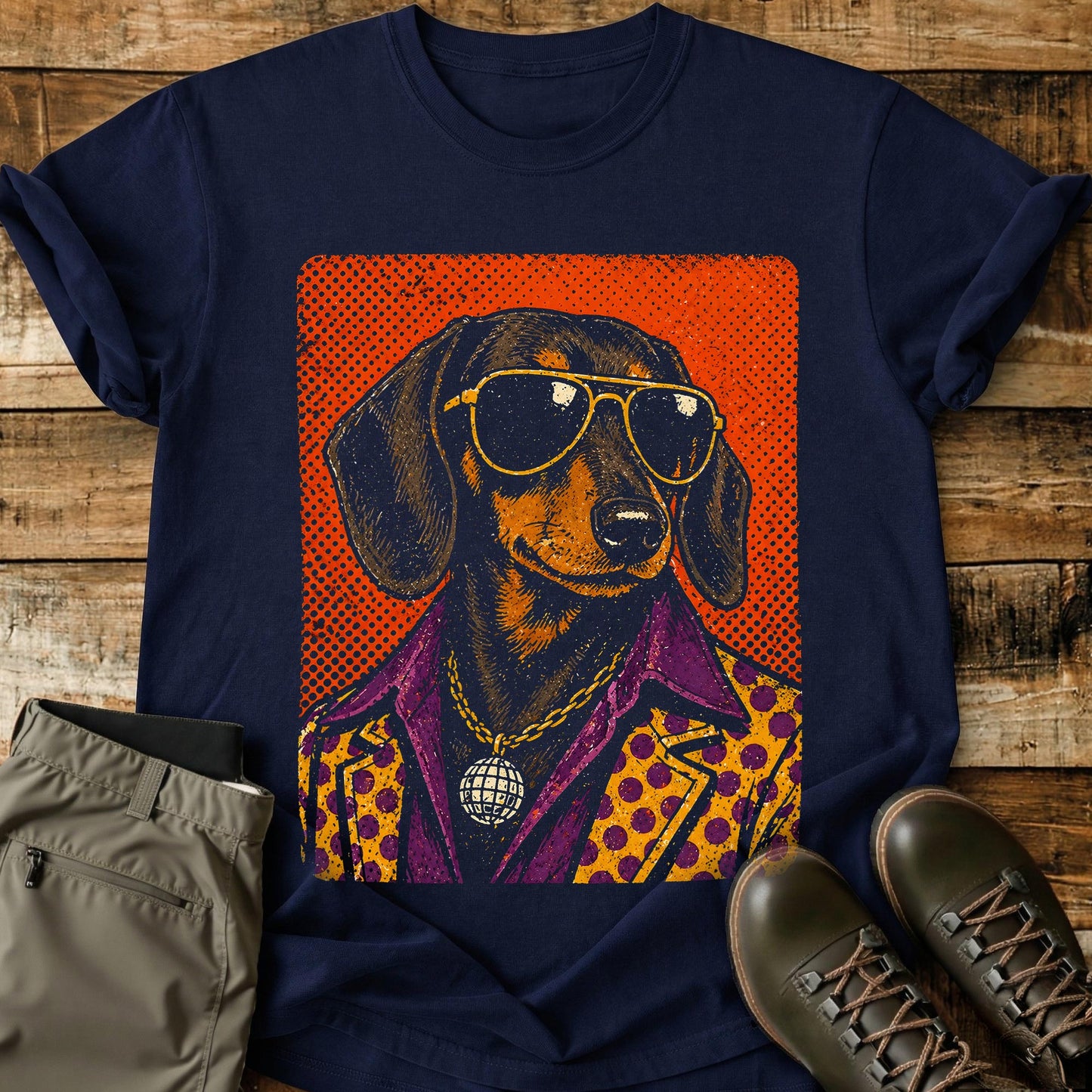 Pop Art Dog Red T-Shirt