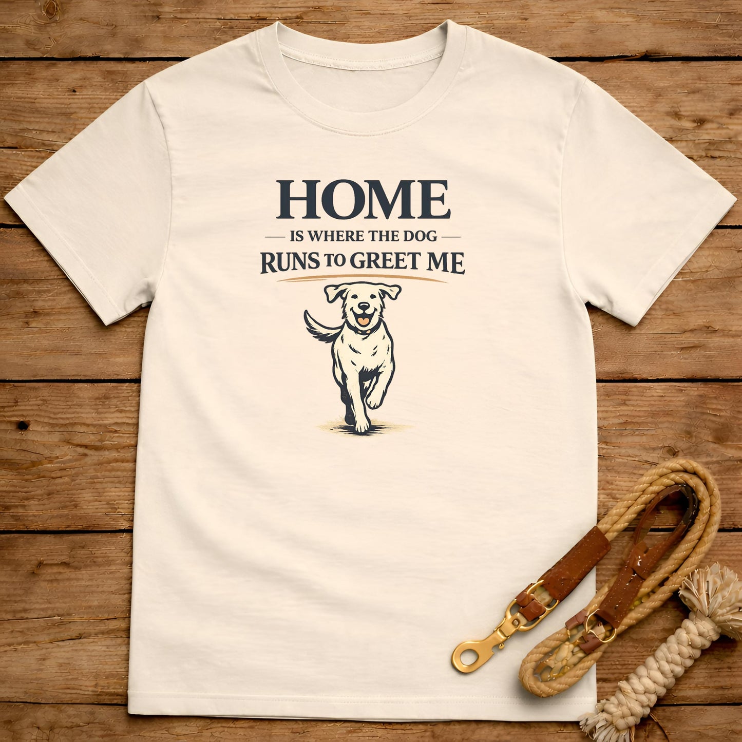 Home Is Where the Dog Runs to Greet Me T-Shirt