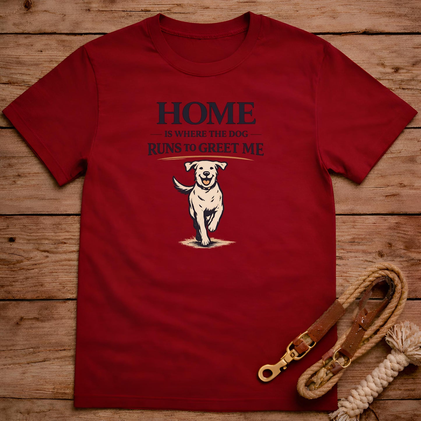 Home Is Where the Dog Runs to Greet Me T-Shirt