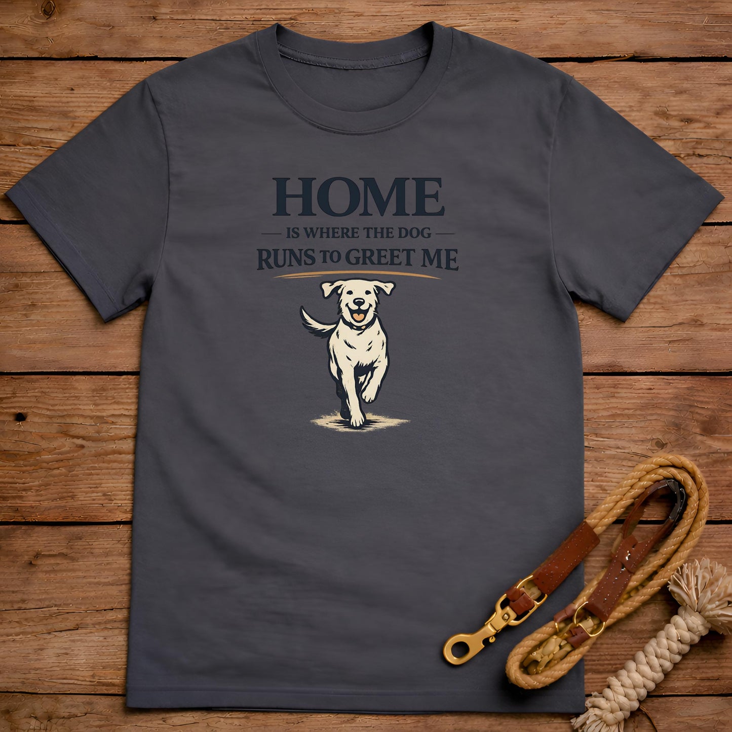 Home Is Where the Dog Runs to Greet Me T-Shirt