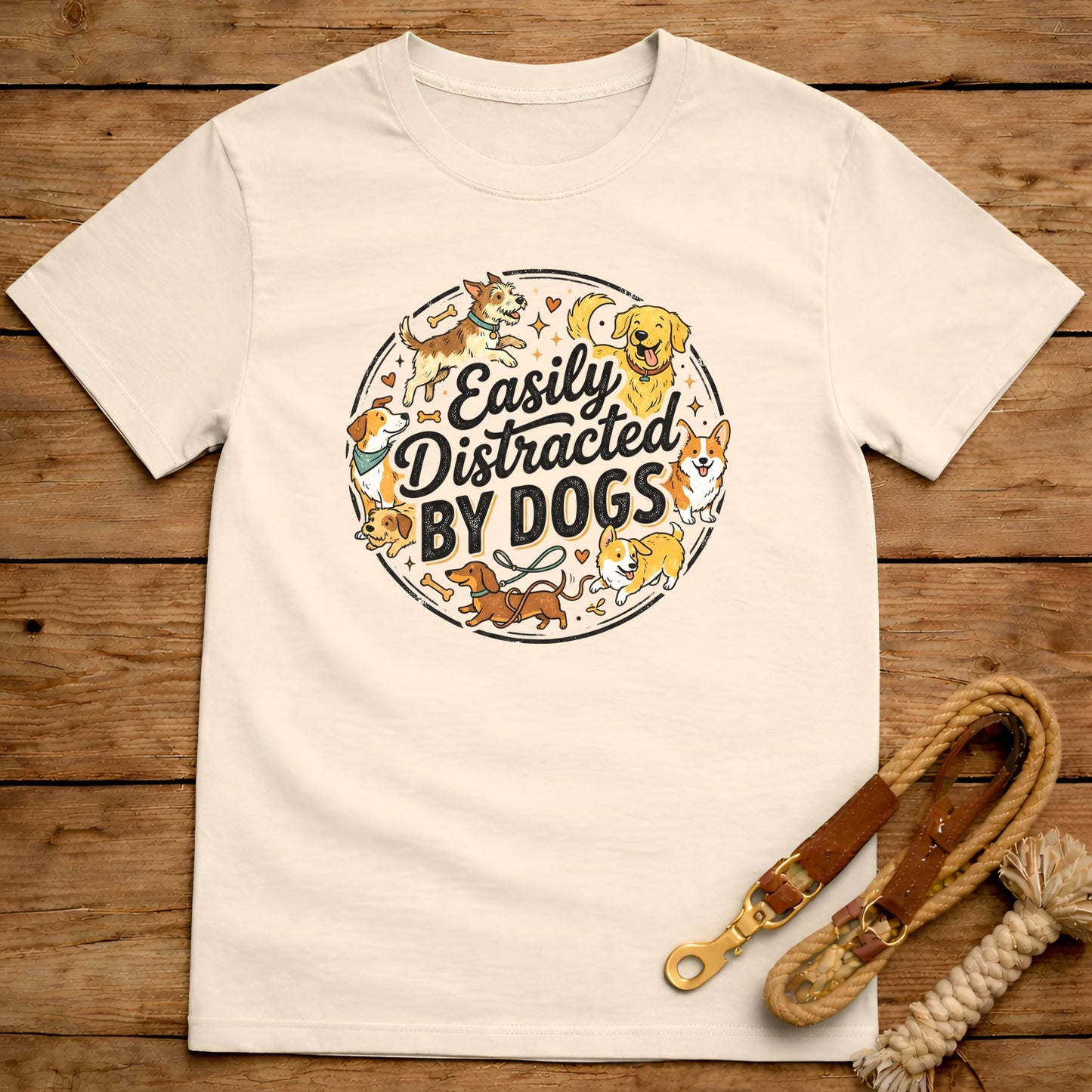 Easily Distracted by Dogs T-Shirt