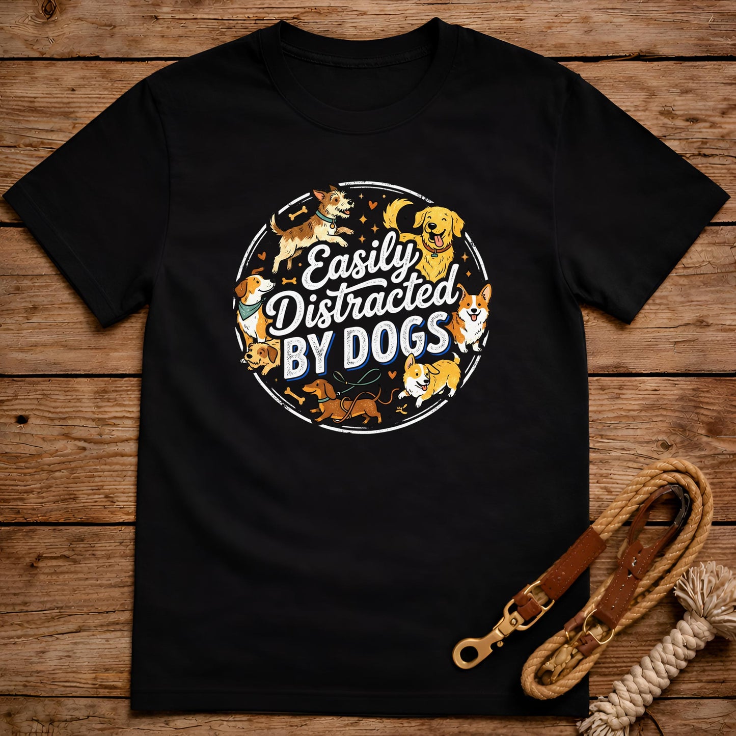 Easily Distracted by Dogs T-Shirt