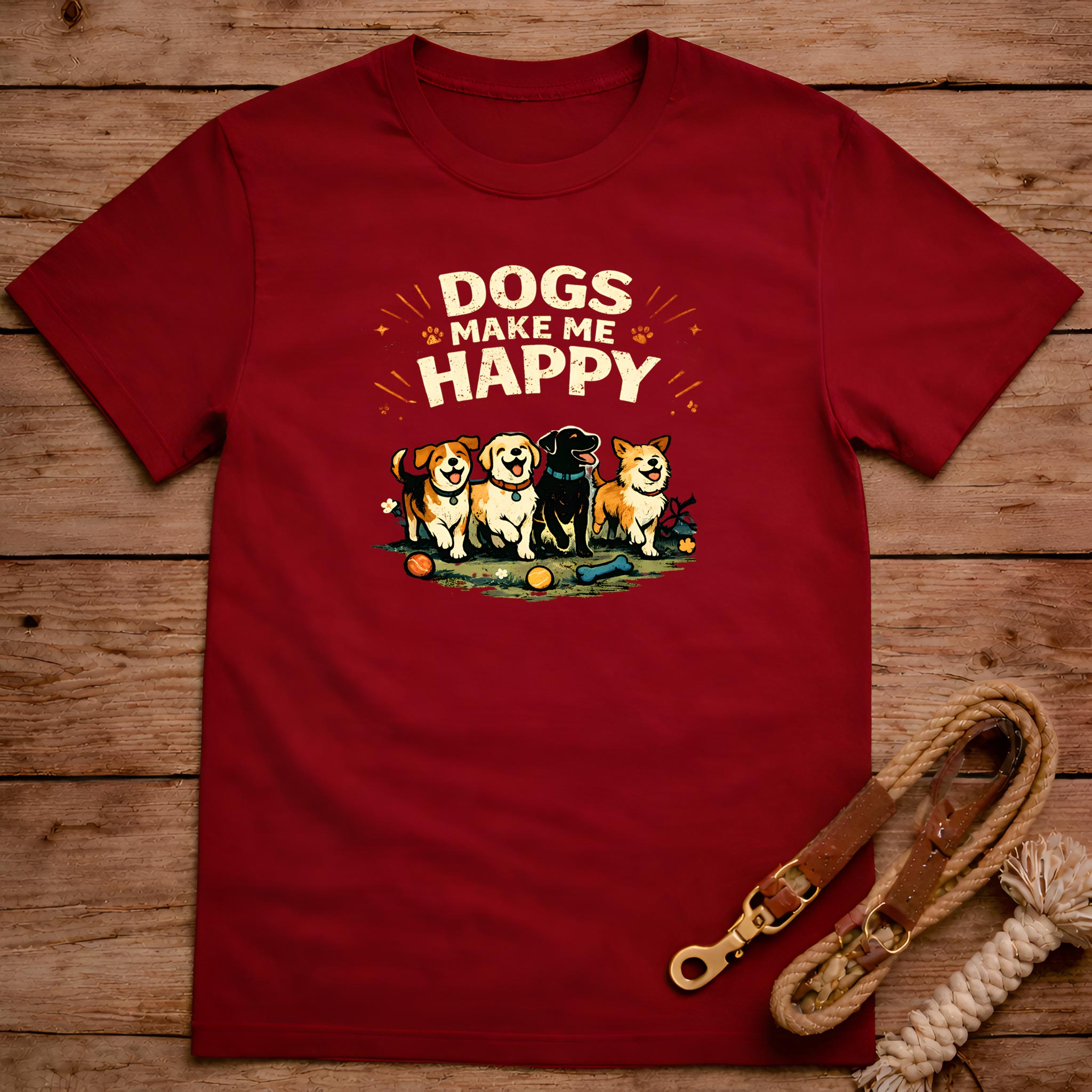 Dogs Make Me Happy T-Shirt