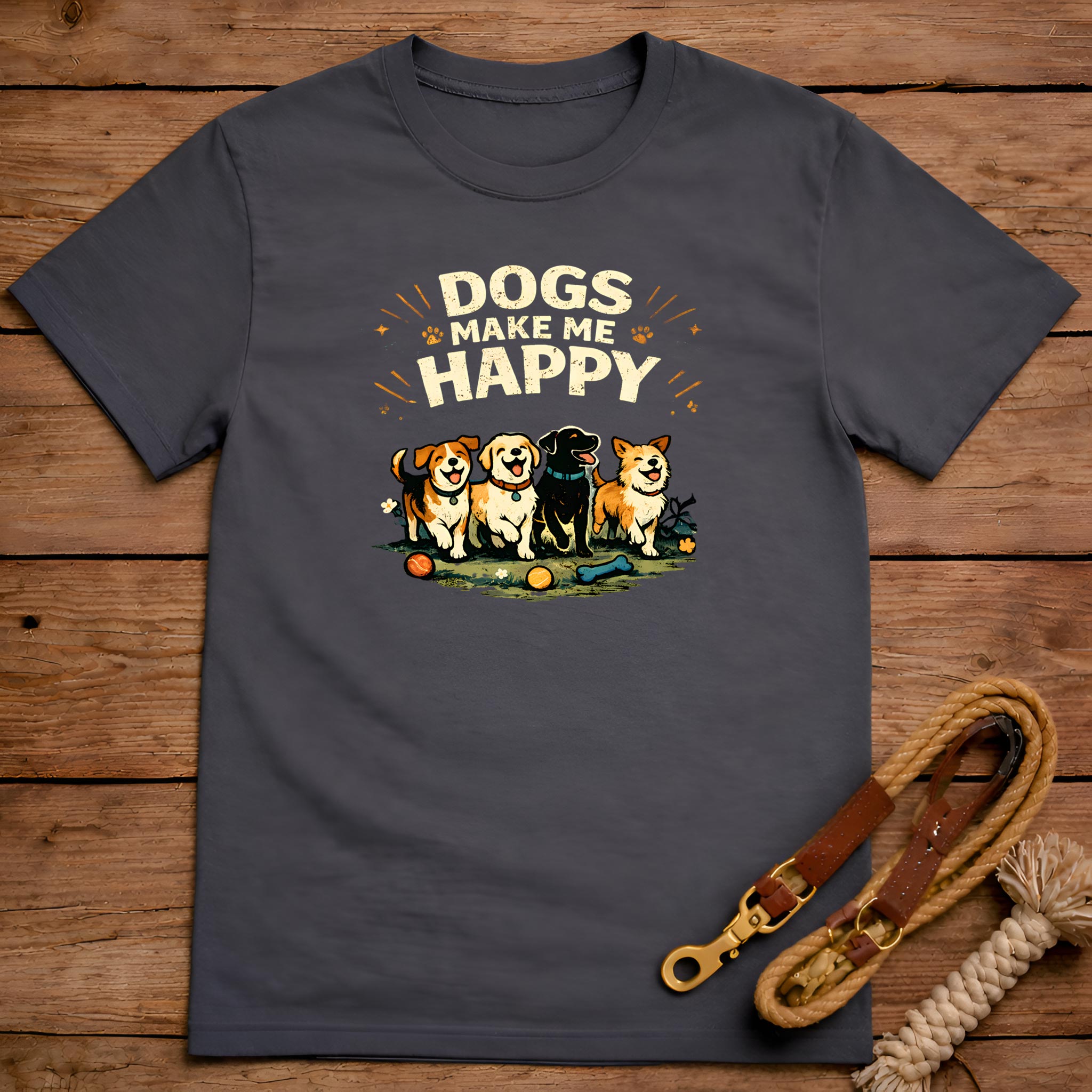 Dogs Make Me Happy T-Shirt