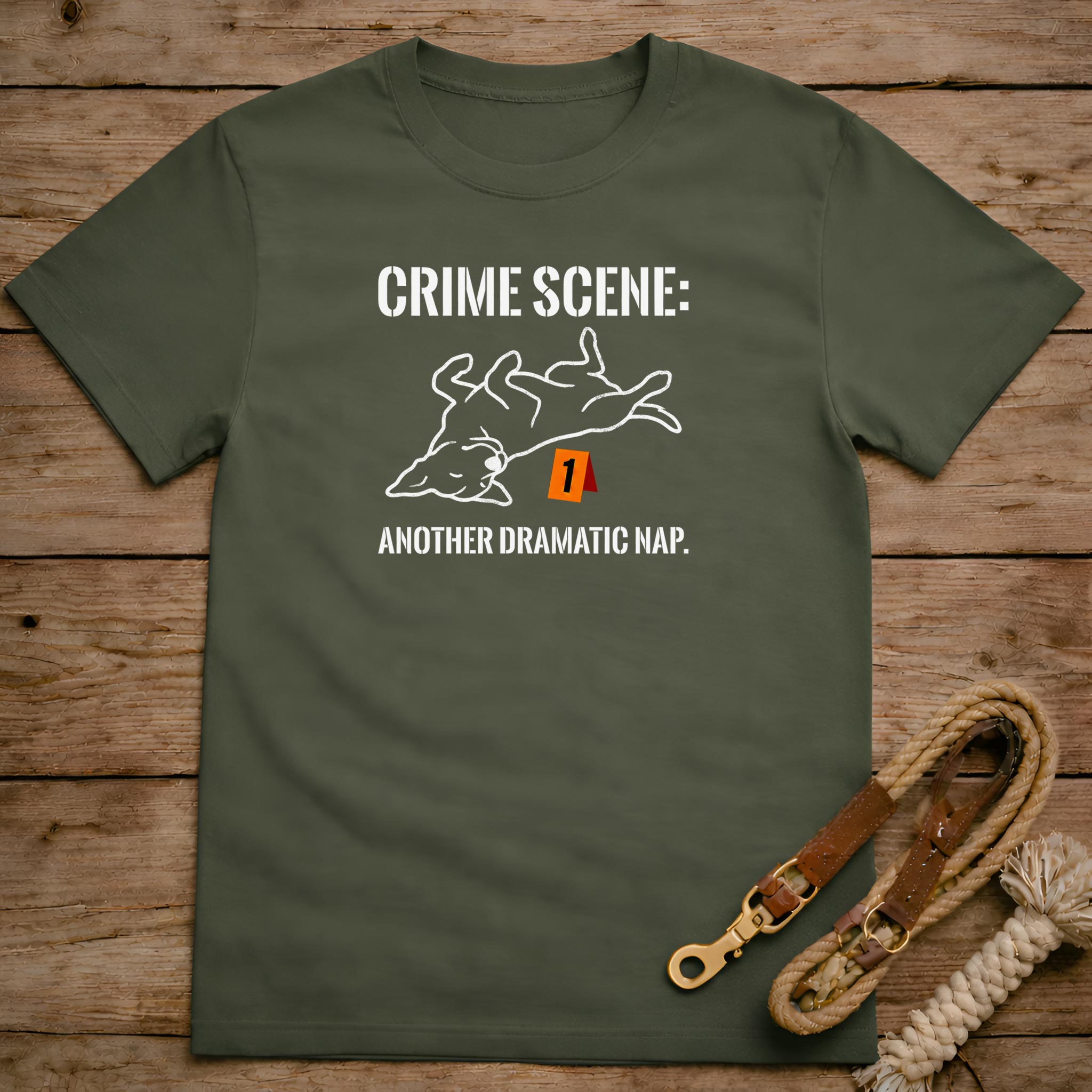 Crime Scene Another Dramatic Nap T-Shirt