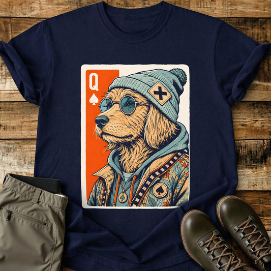 Playing Card Hipster Dog T-Shirt