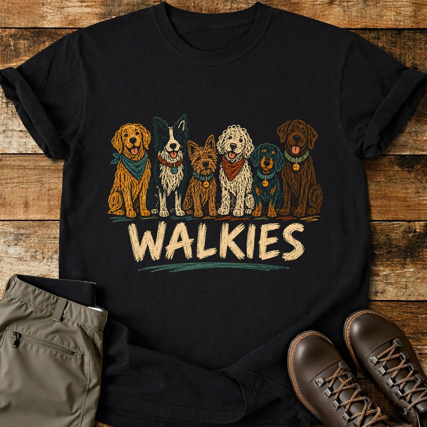 Walkies Rough Scribble T-Shirt