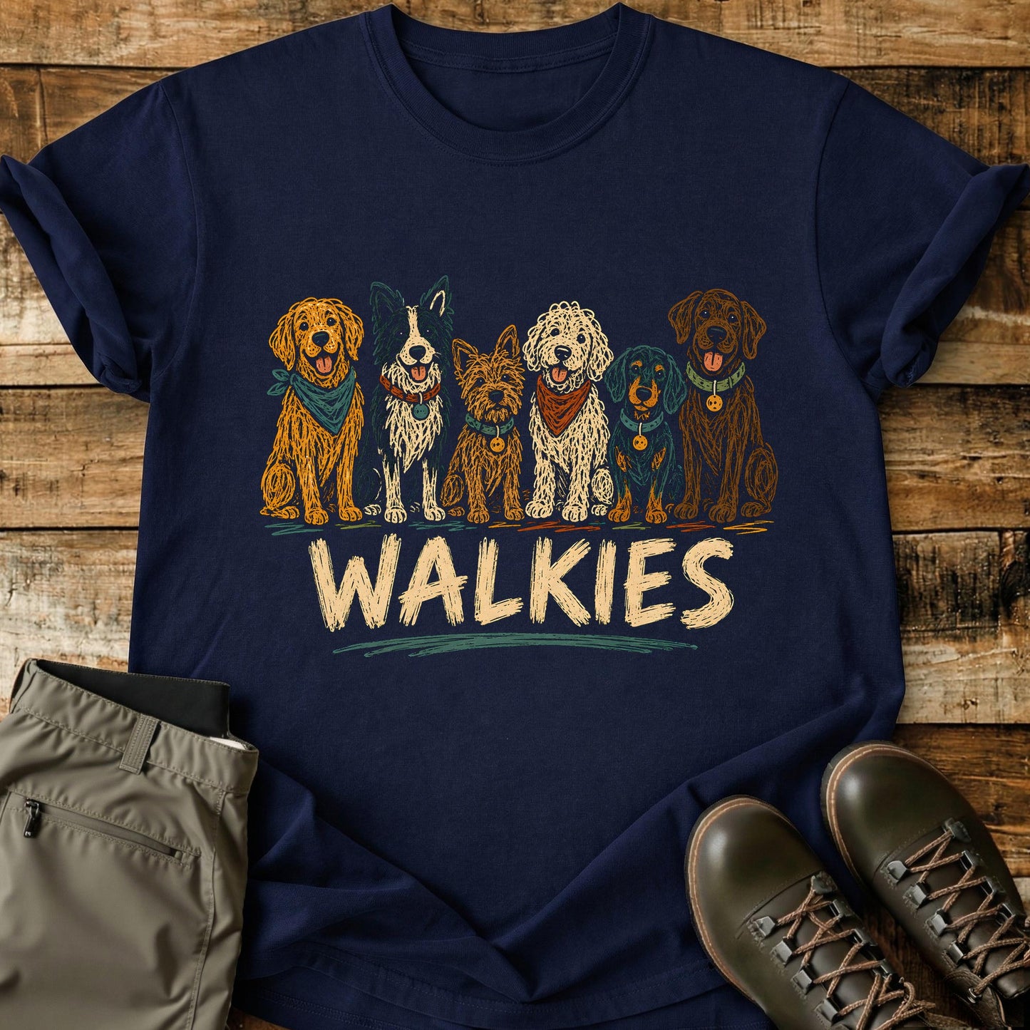 Walkies Rough Scribble T-Shirt