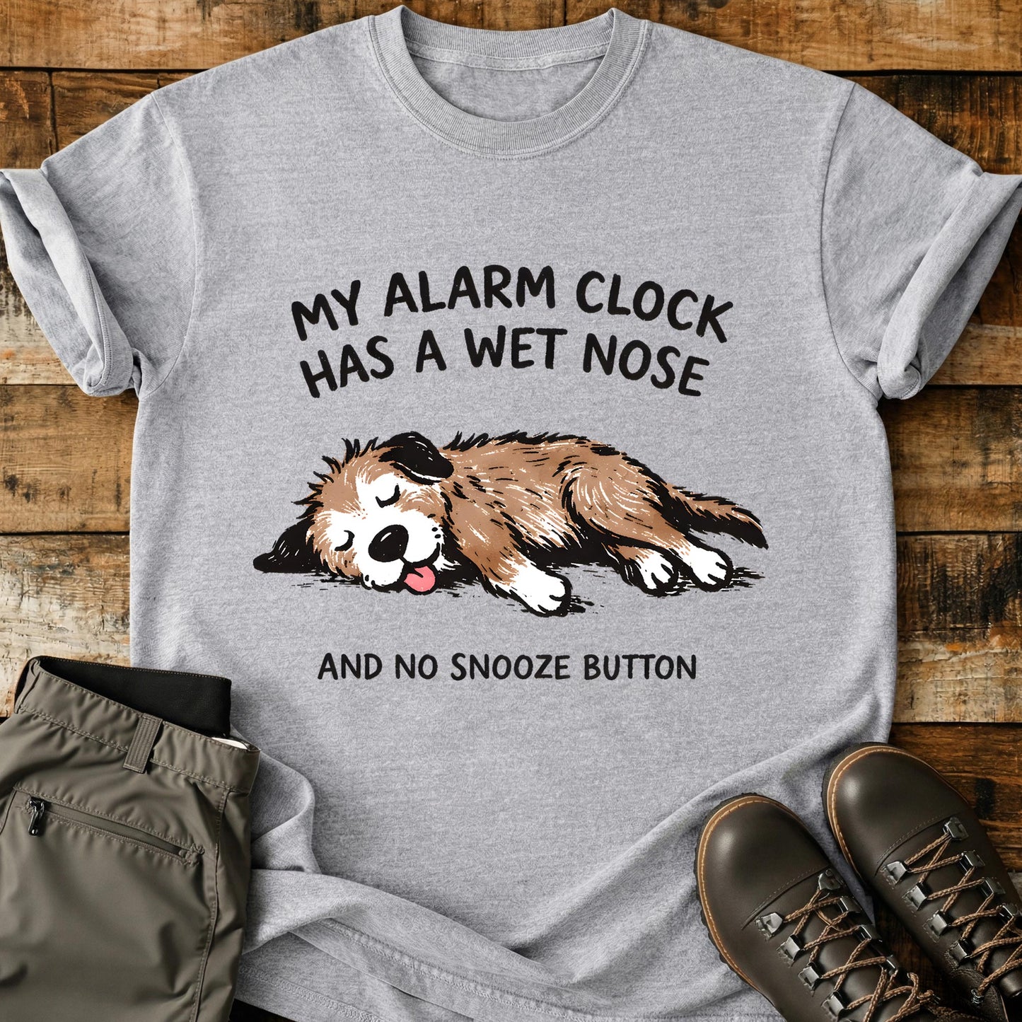 My Alarm Clock Has A Wet Nose T-Shirt