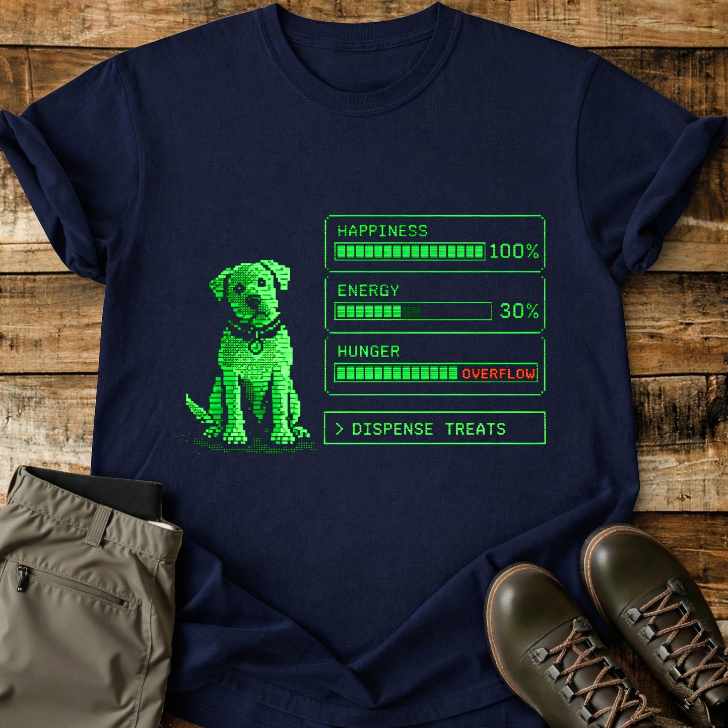 Computer Dog Stats T-Shirt