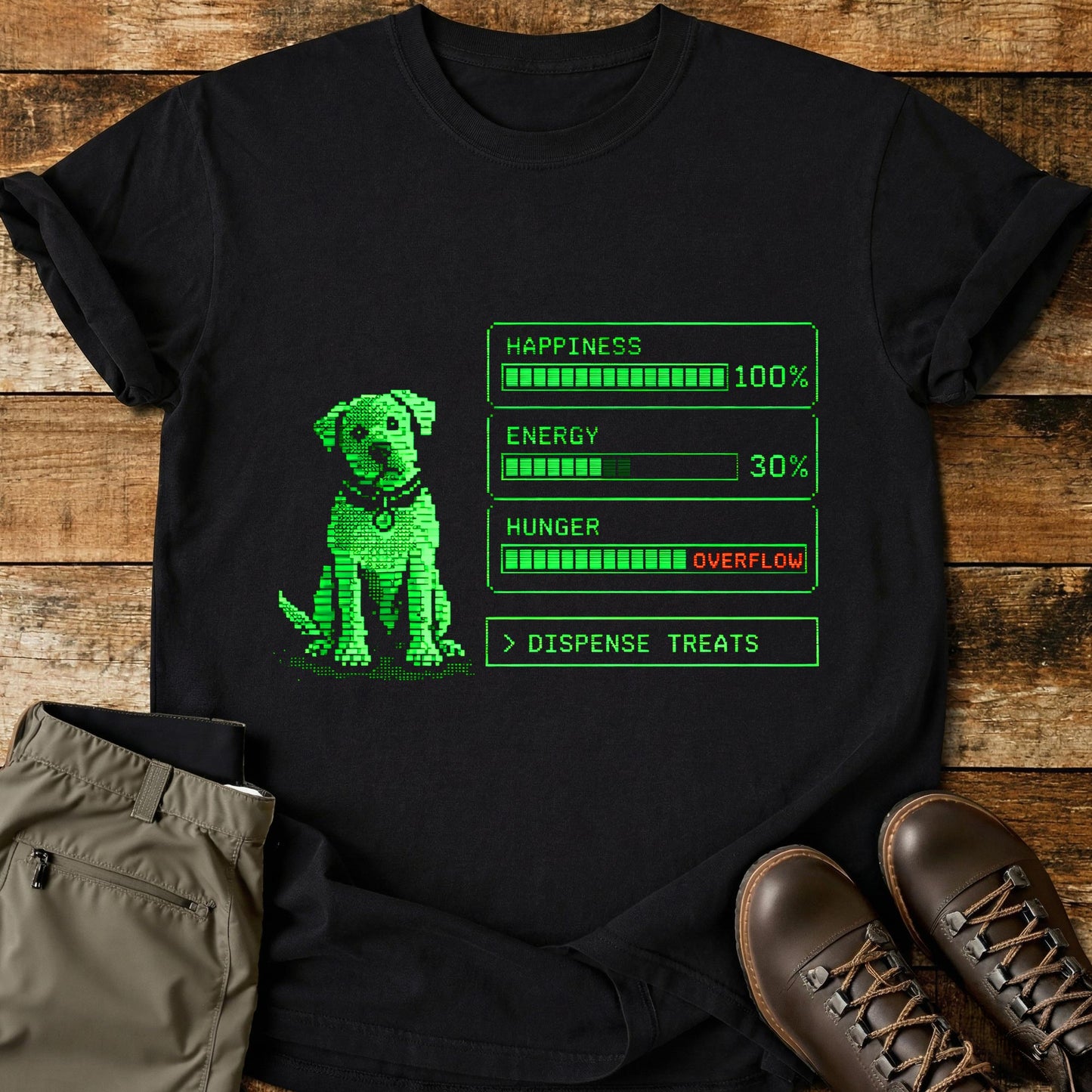 Computer Dog Stats T-Shirt