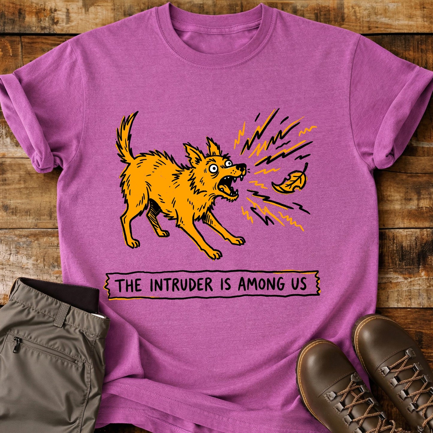 The Intruder Is Among Us Orange T-Shirt