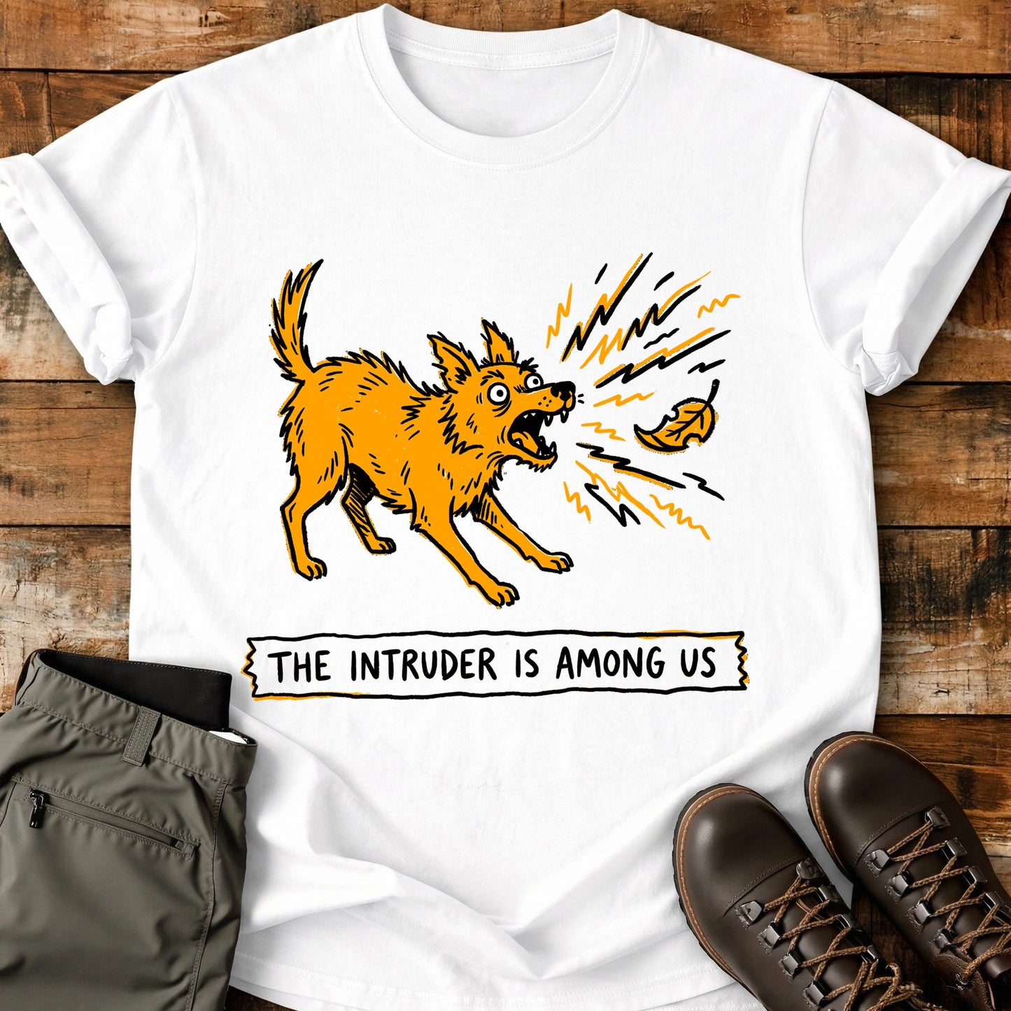 The Intruder Is Among Us Orange T-Shirt