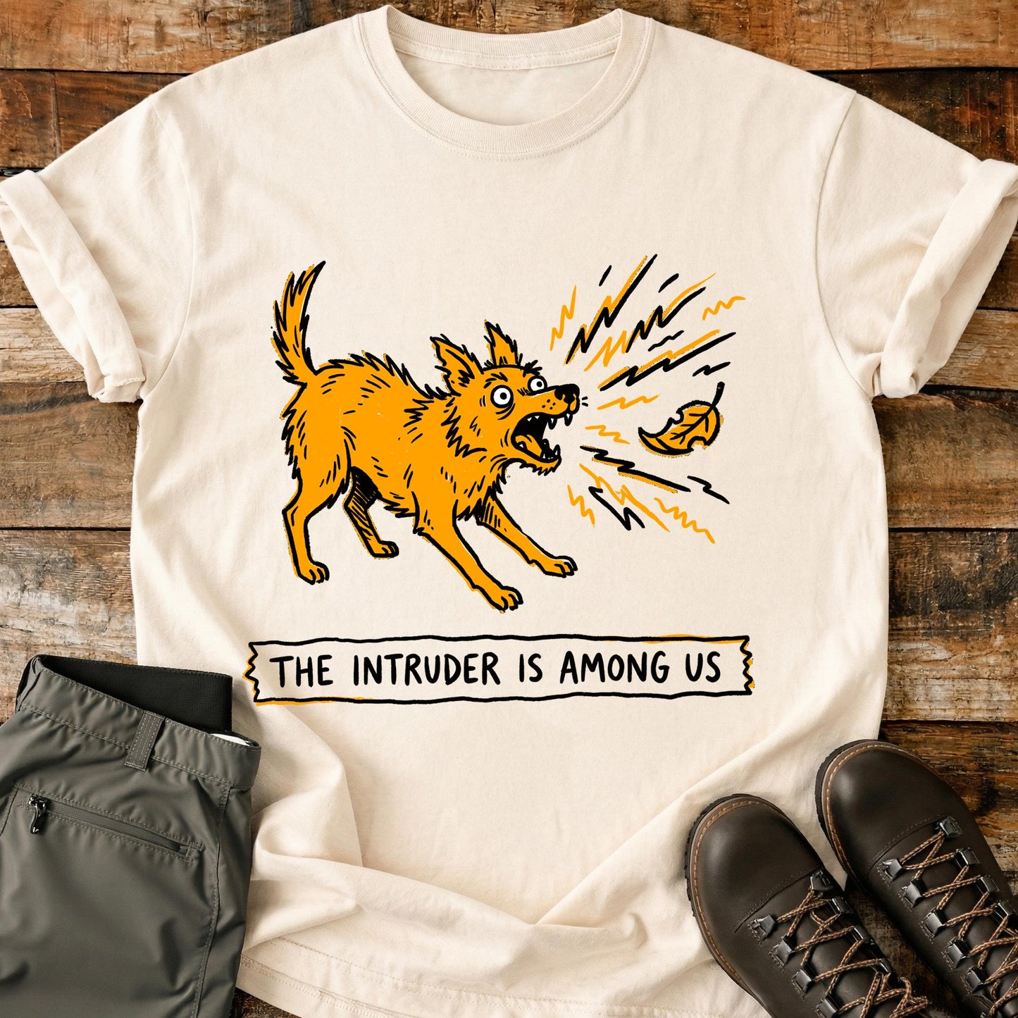 The Intruder Is Among Us Orange T-Shirt