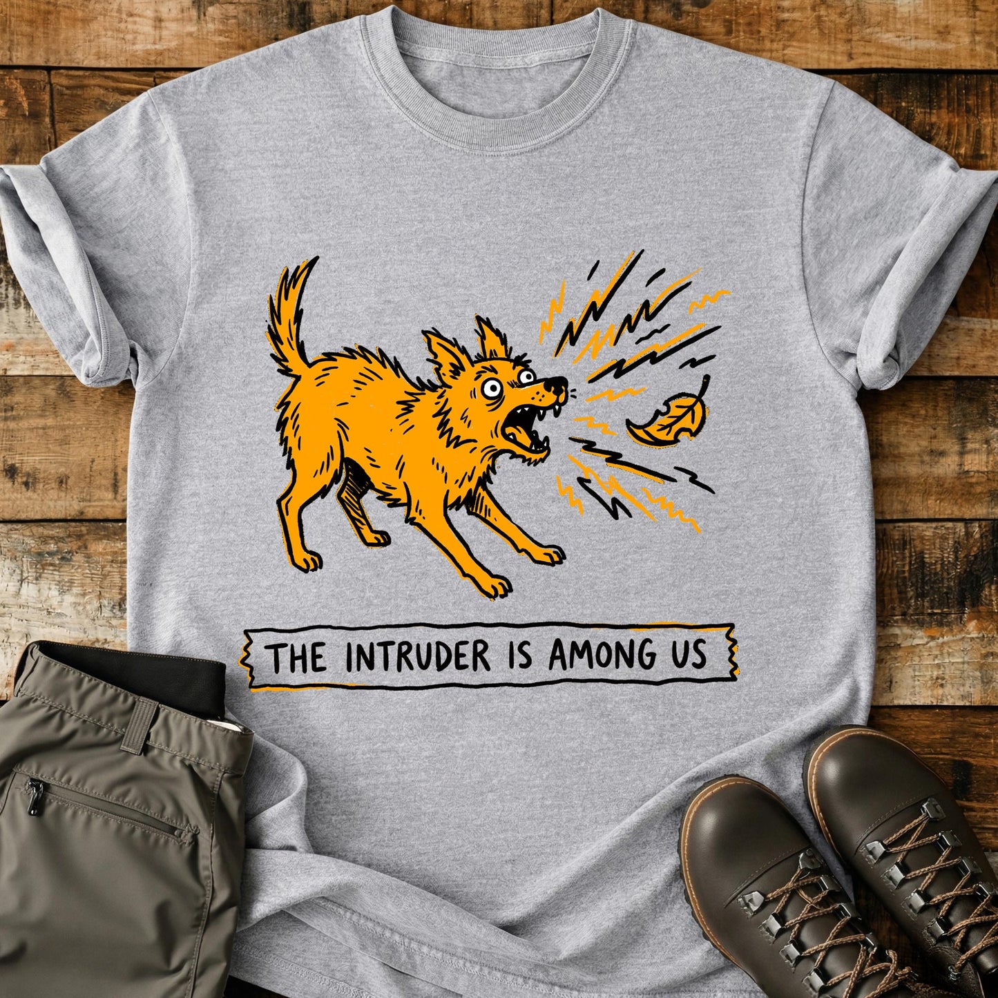The Intruder Is Among Us Orange T-Shirt