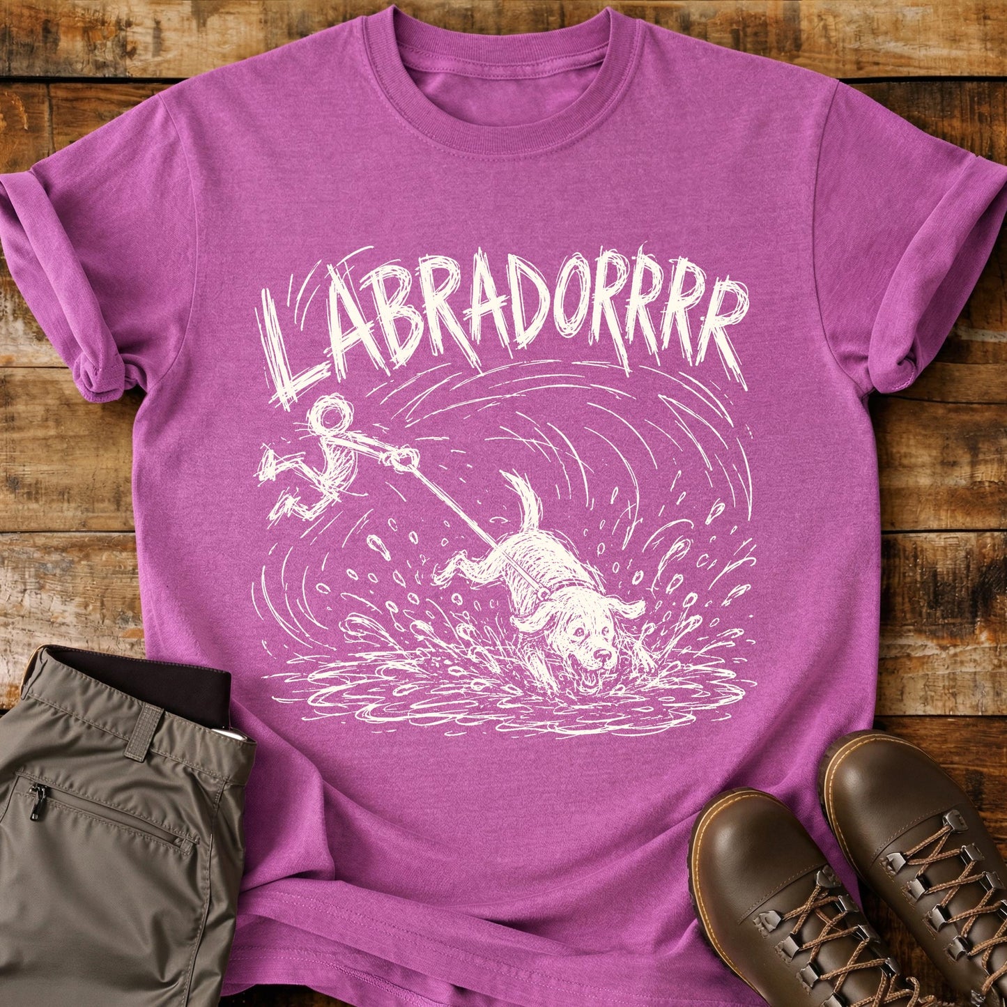 Labrador Splash Mad Sketch T-Shirt