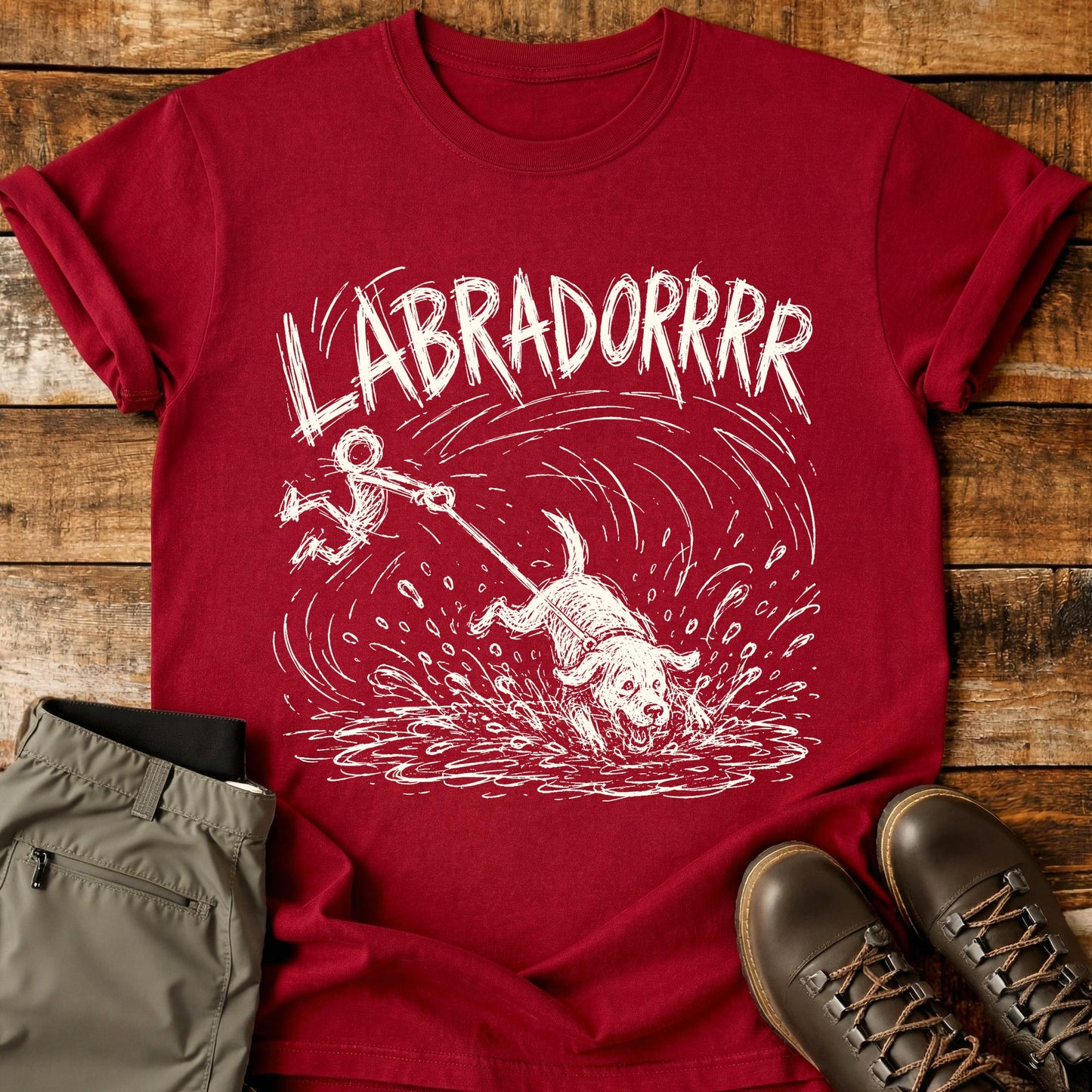 Labrador Splash Mad Sketch T-Shirt