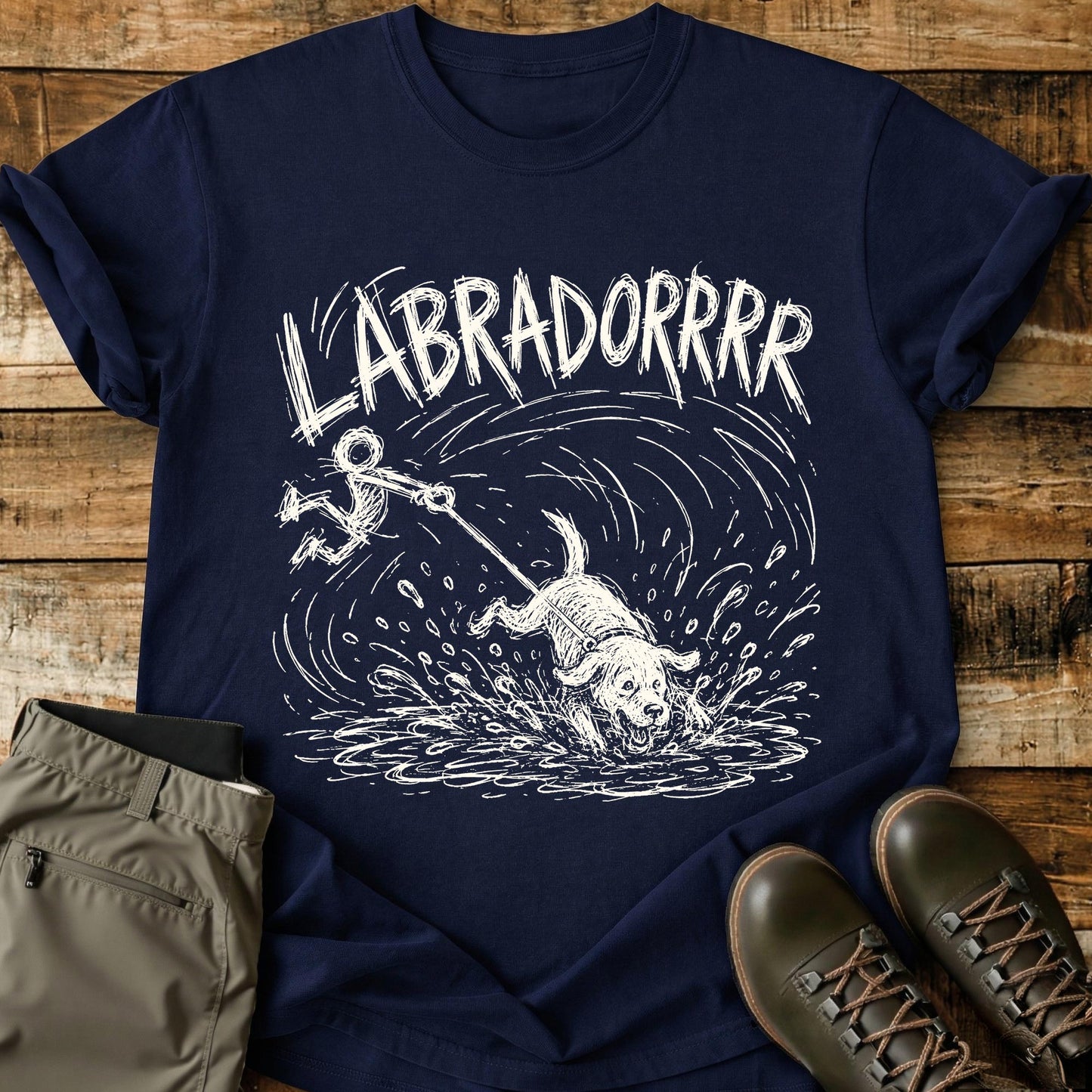 Labrador Splash Mad Sketch T-Shirt