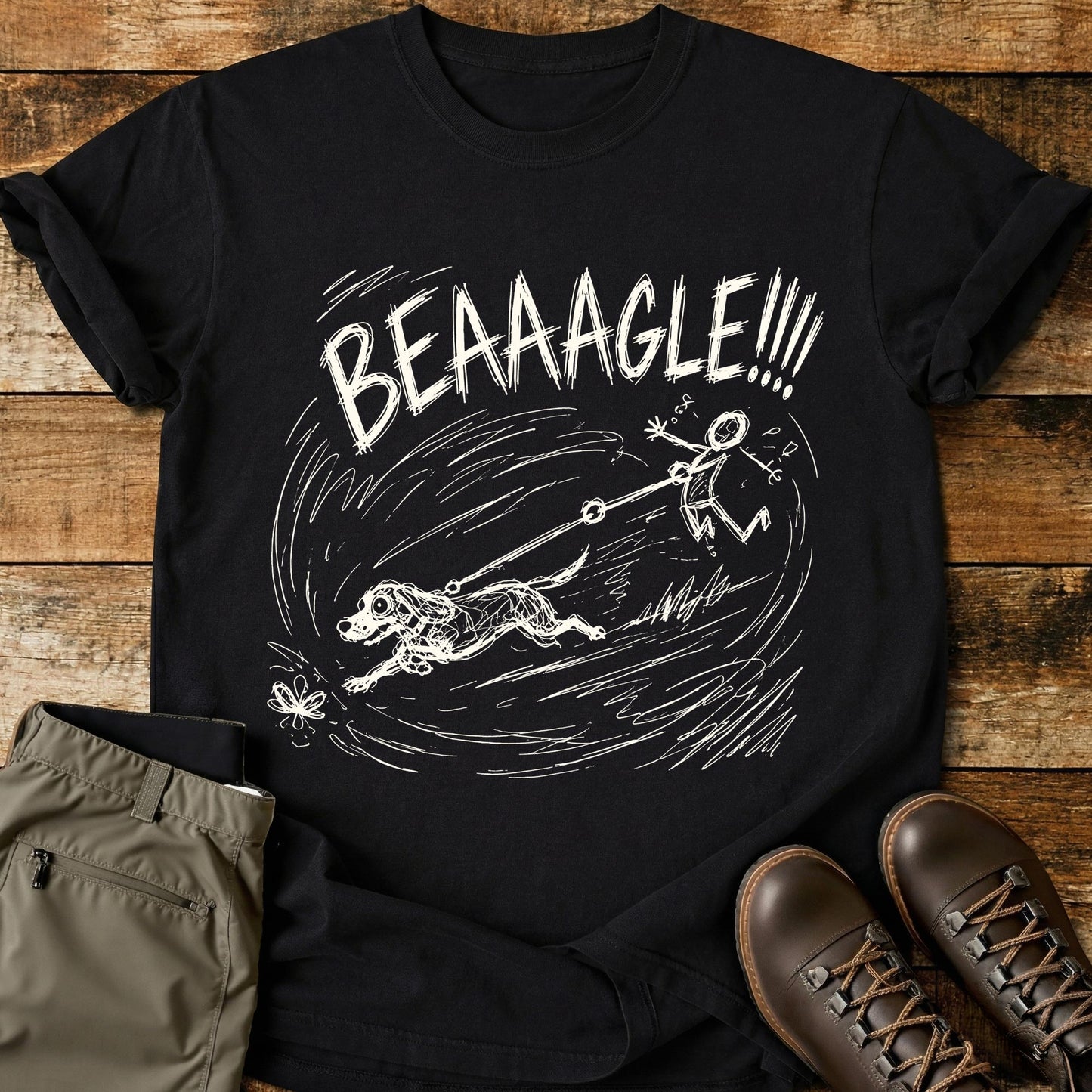 Beagle Mad Sketch T-Shirt