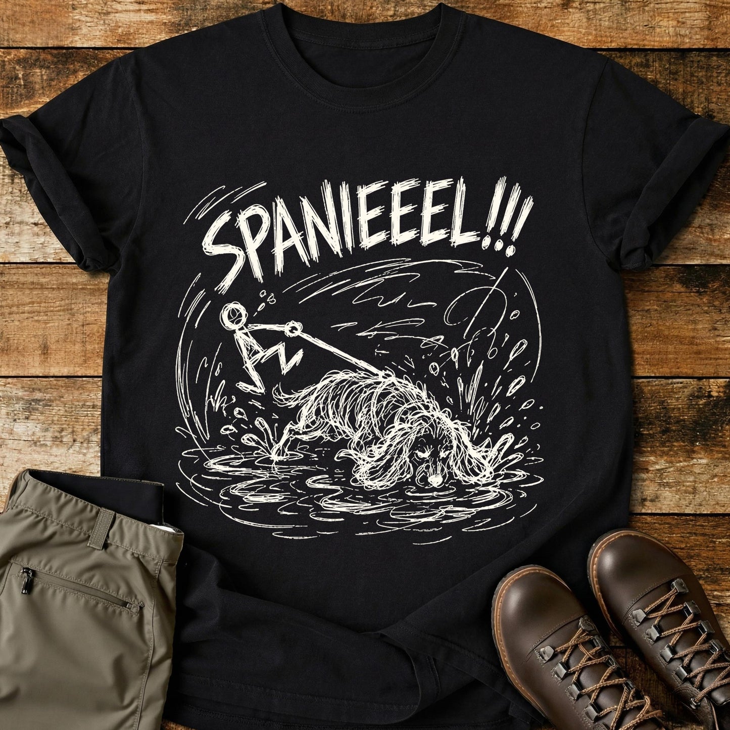 Spaniel Mad Sketch T-Shirt