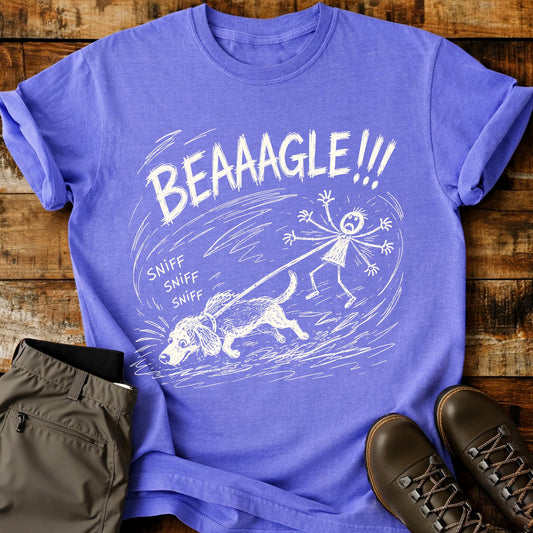 Beagle Sniff Mad Sketch T-Shirt