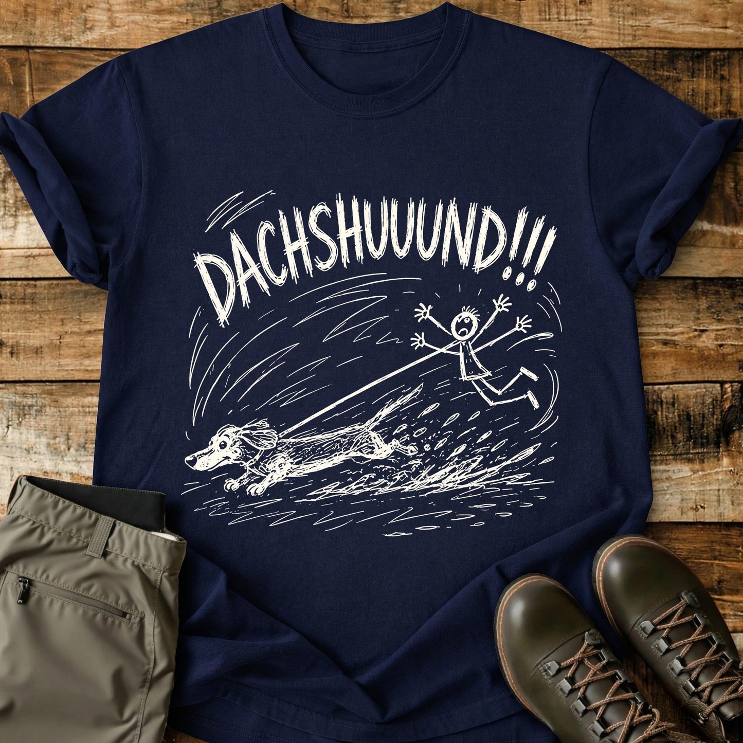 Dachshund Mad Sketch T-Shirt