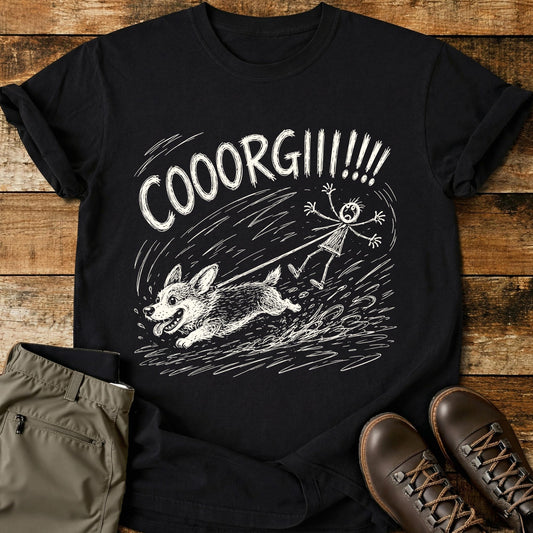 Corgi Mad Sketch T-Shirt