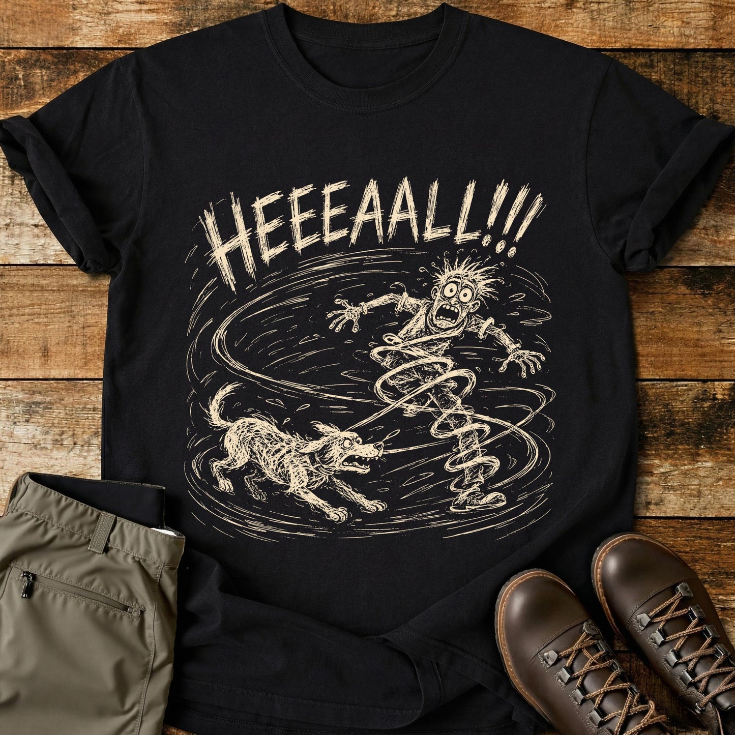 Heal Dog Chaos Mad Sketch T-Shirt