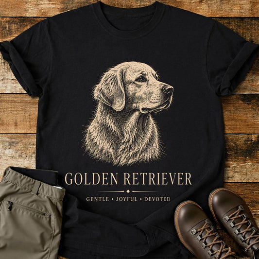 Golden Retriever Art Portrait T-Shirt