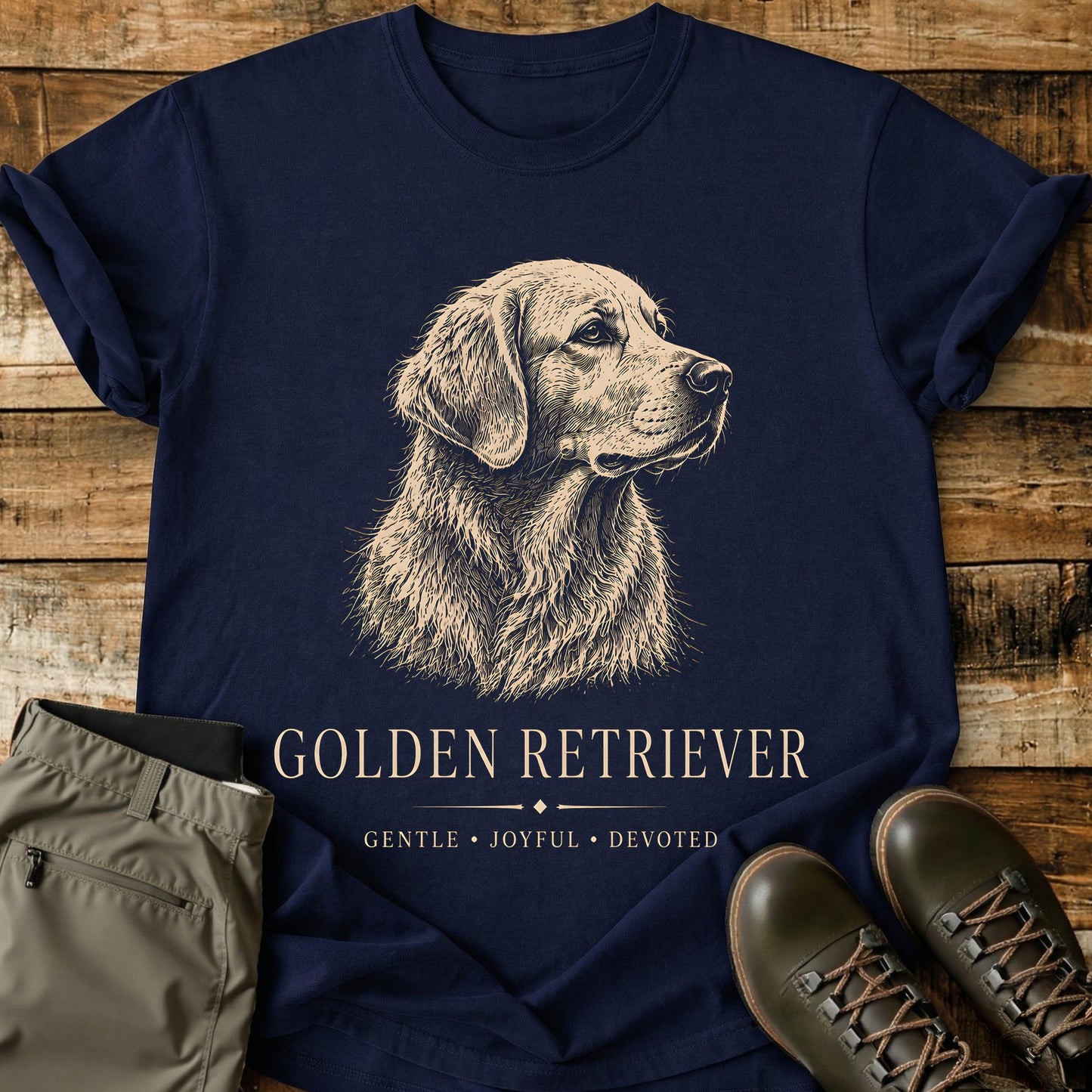 Golden Retriever Art Portrait T-Shirt