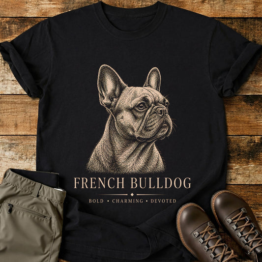 French Bulldog Art Portrait T-Shirt