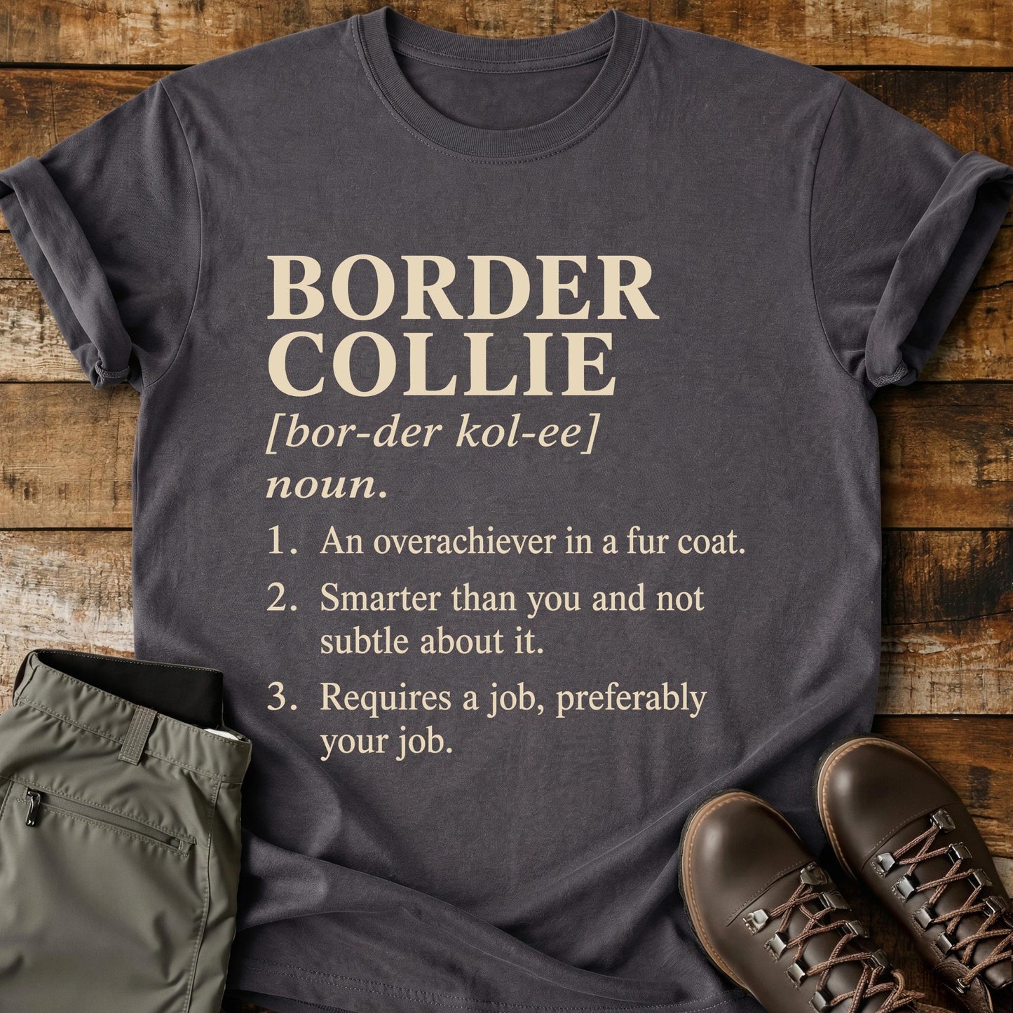 Border Collie Definition T-Shirt