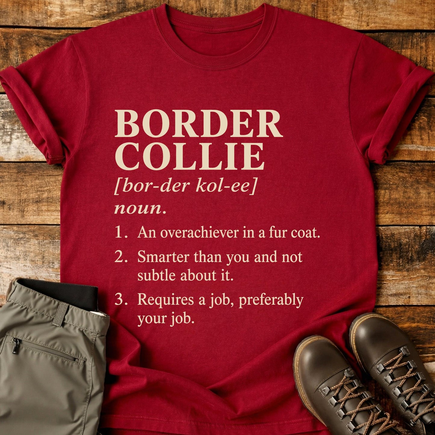 Border Collie Definition T-Shirt