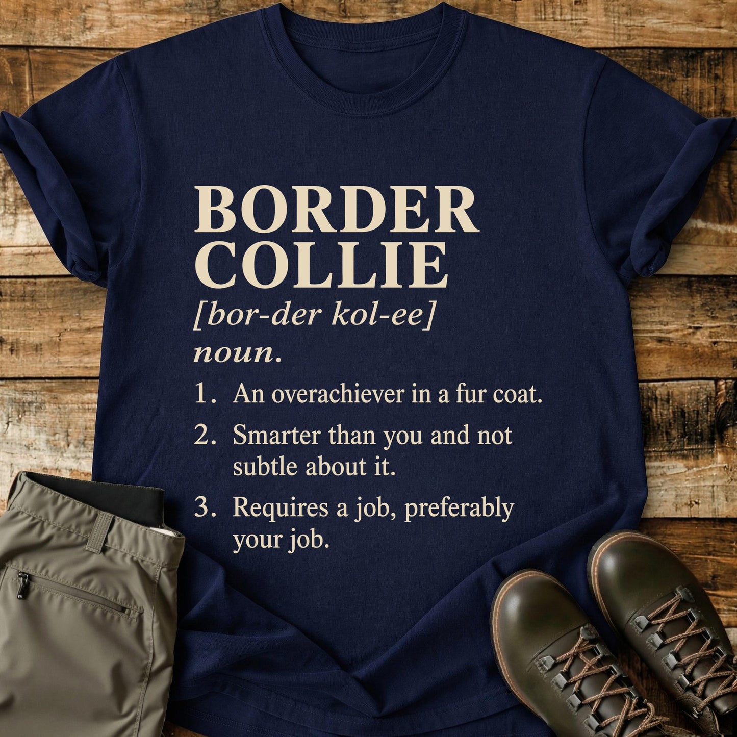 Border Collie Definition T-Shirt