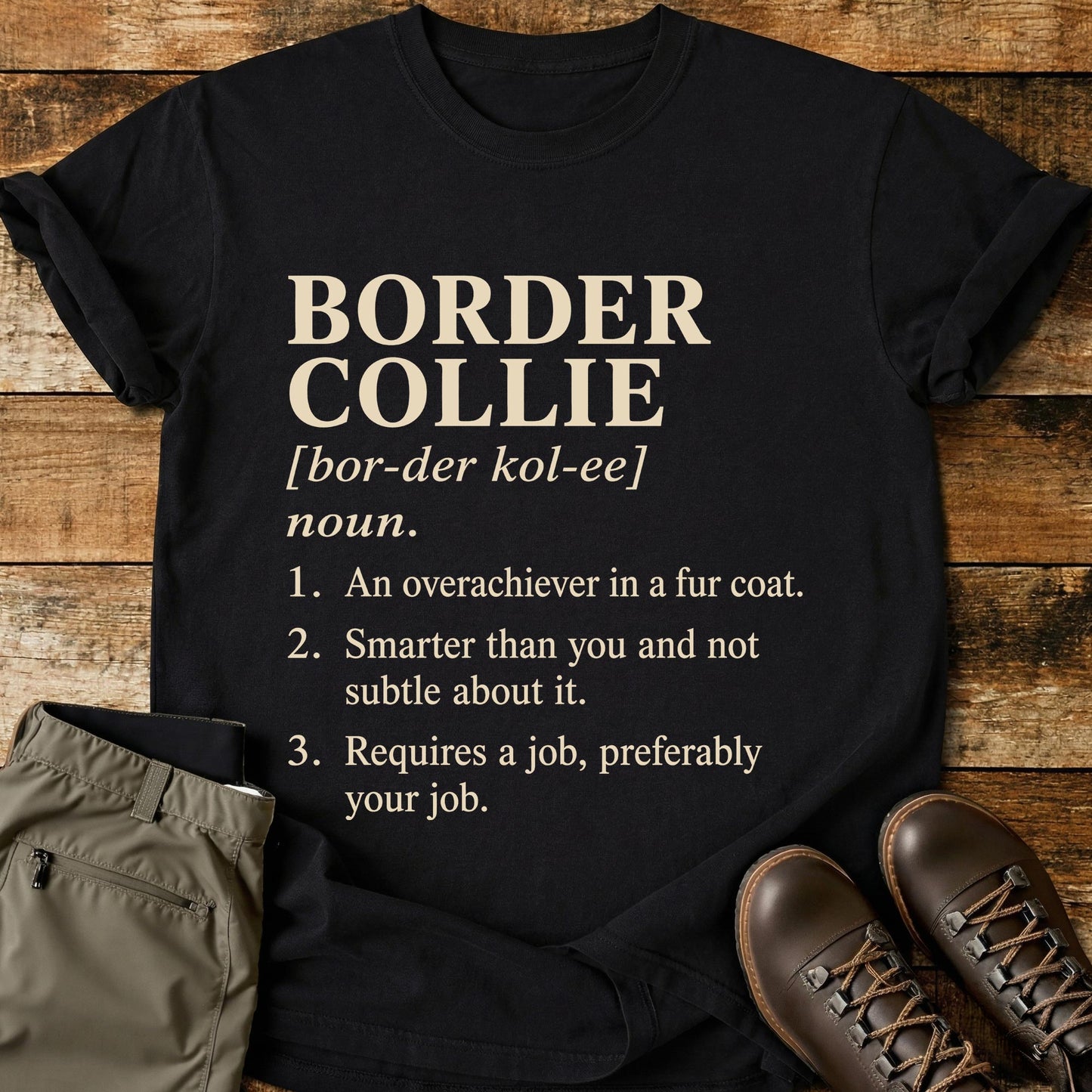 Border Collie Definition T-Shirt