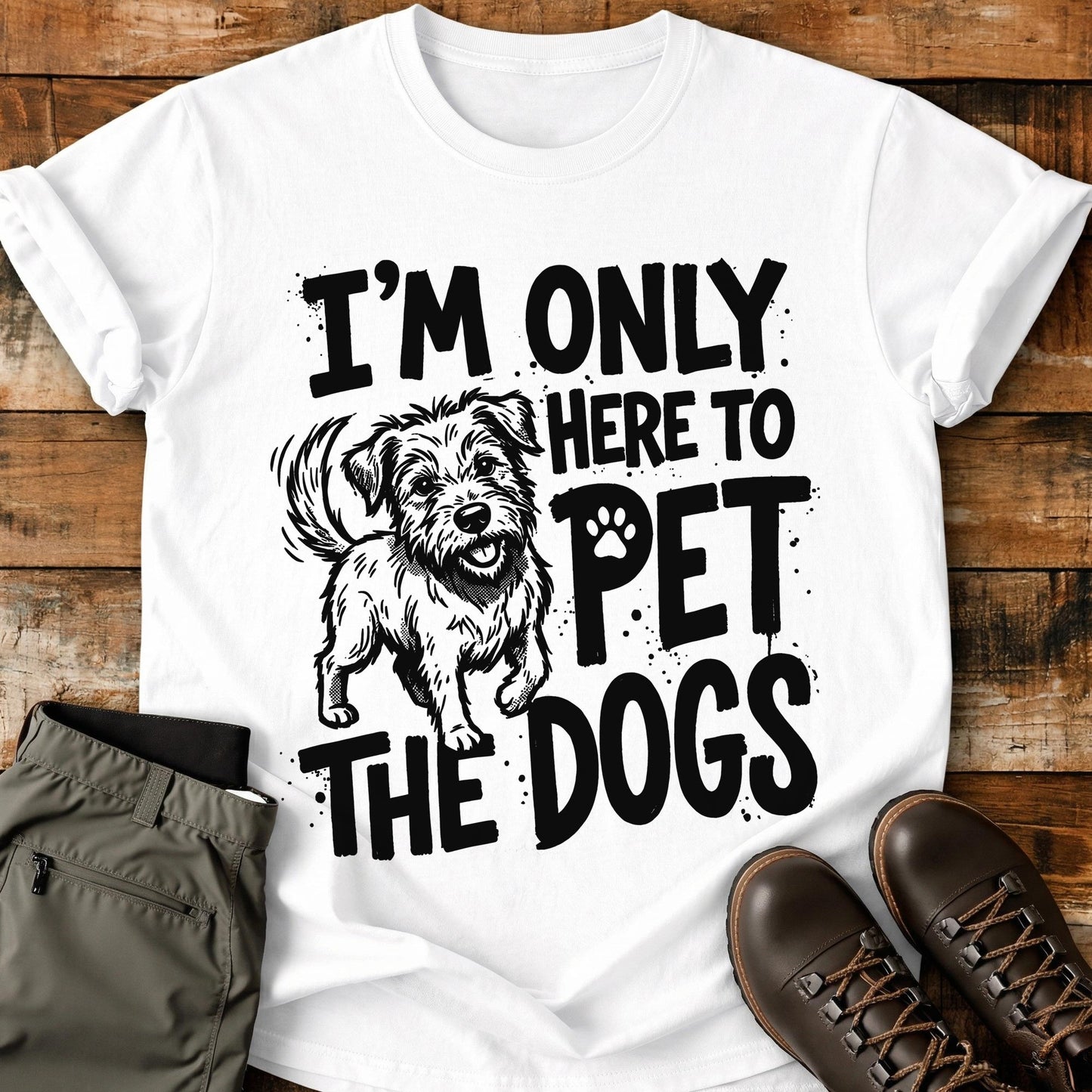 I’m Only Here to Pet the Dogs T-Shirt