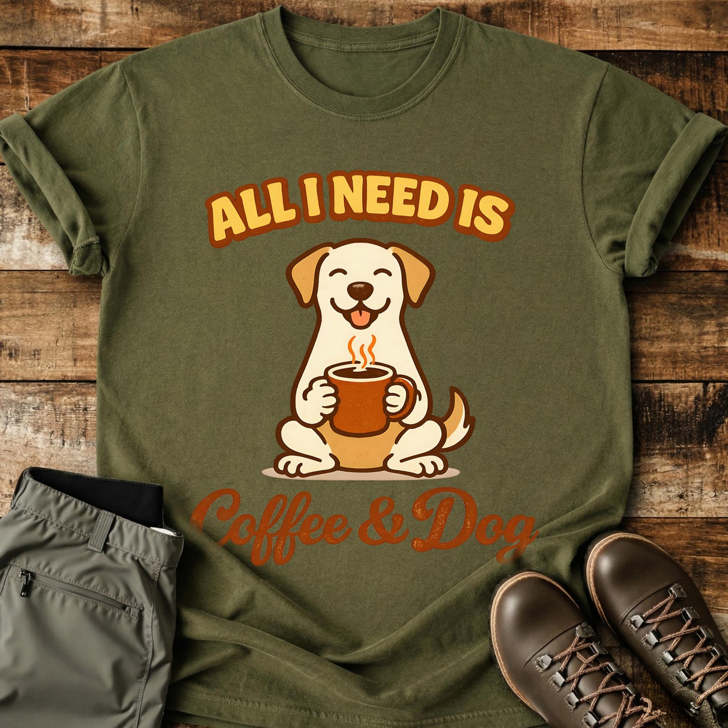 All I Need Is Coffee and Dog T-Shirt