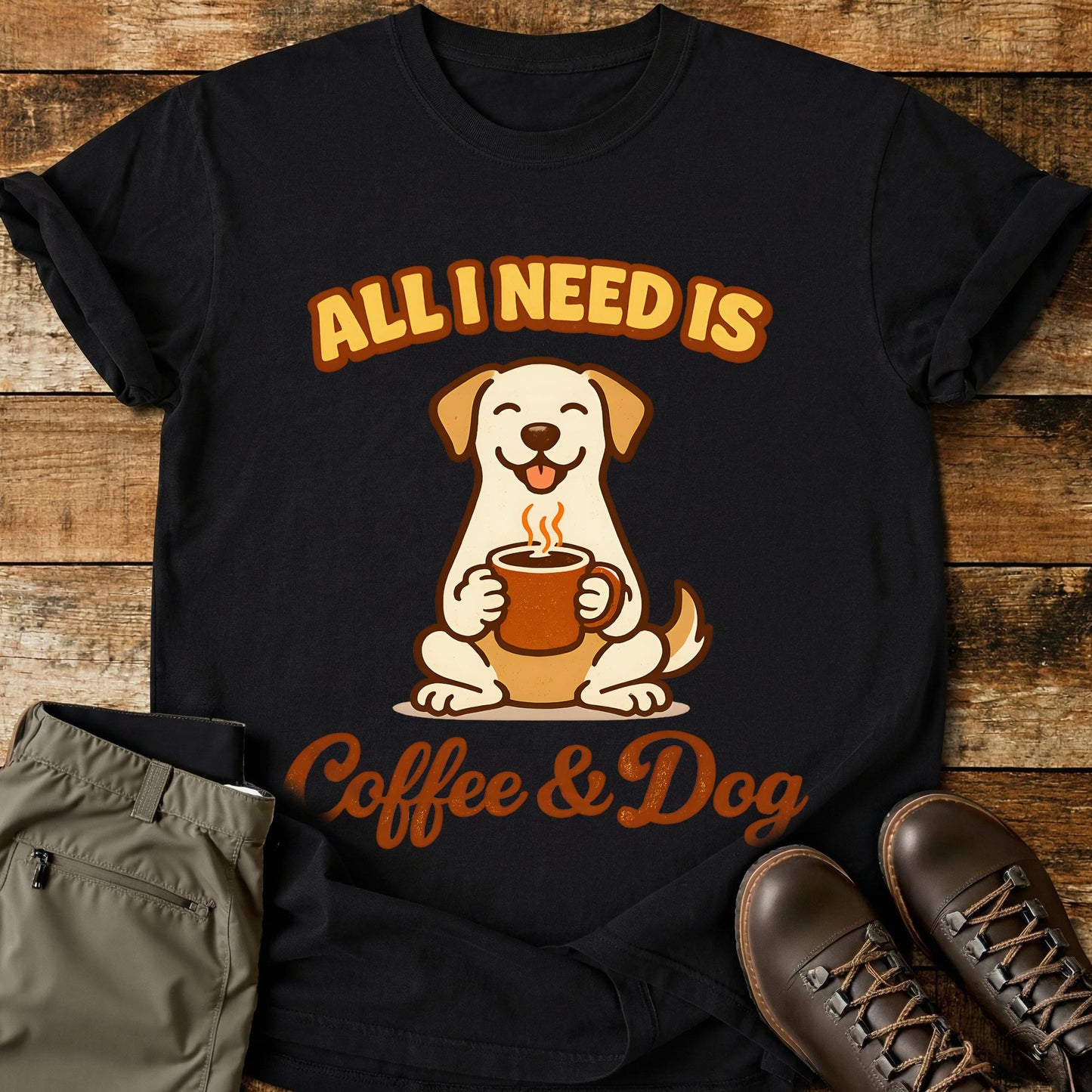 All I Need Is Coffee and Dog T-Shirt