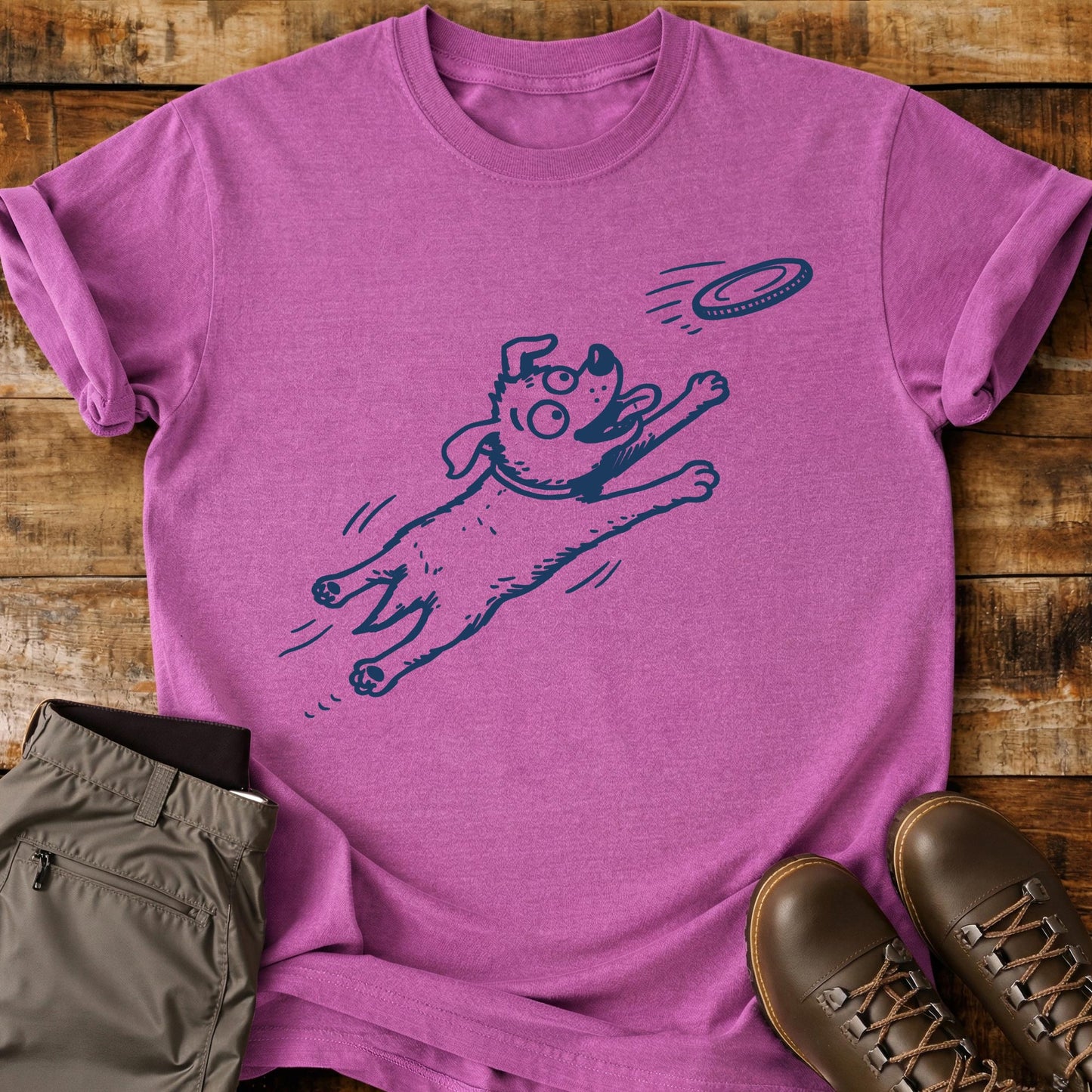 Flying Dog Frisbee T-Shirt