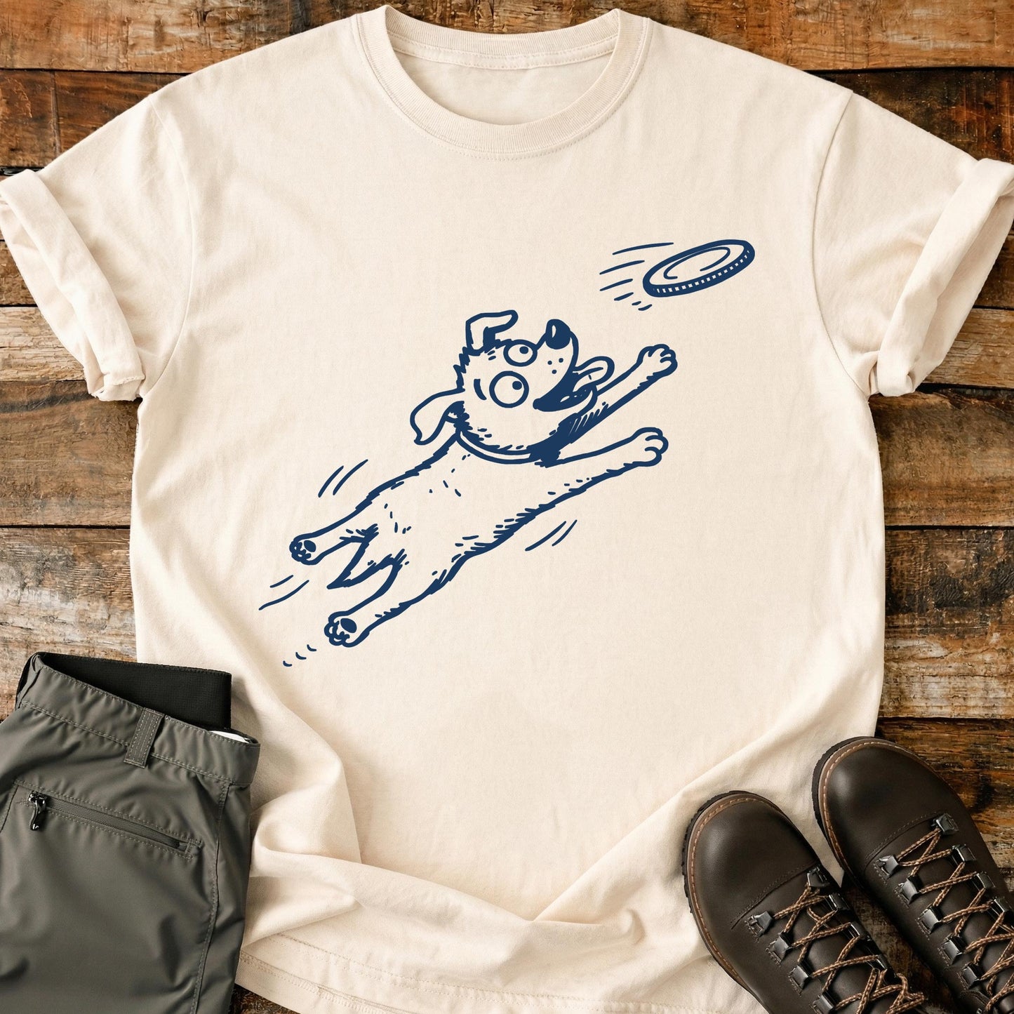 Flying Dog Frisbee T-Shirt