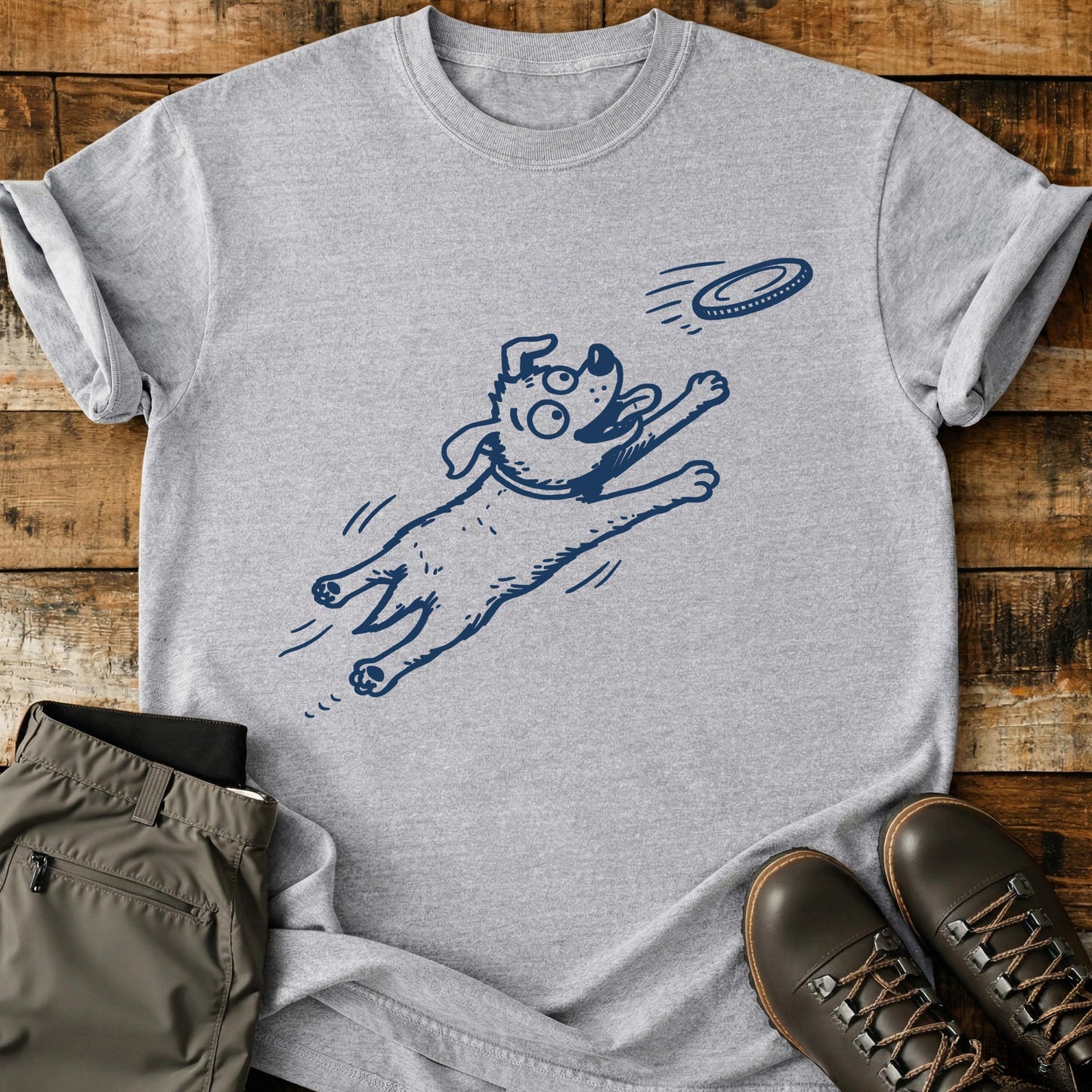 Flying Dog Frisbee T-Shirt