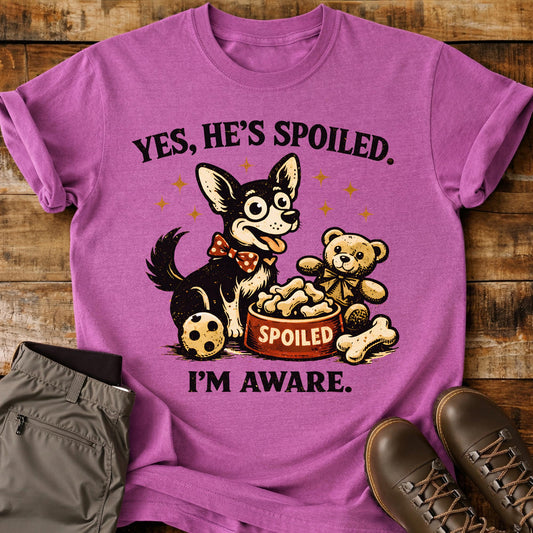 Yes He’s Spoiled I’m Aware T-Shirt