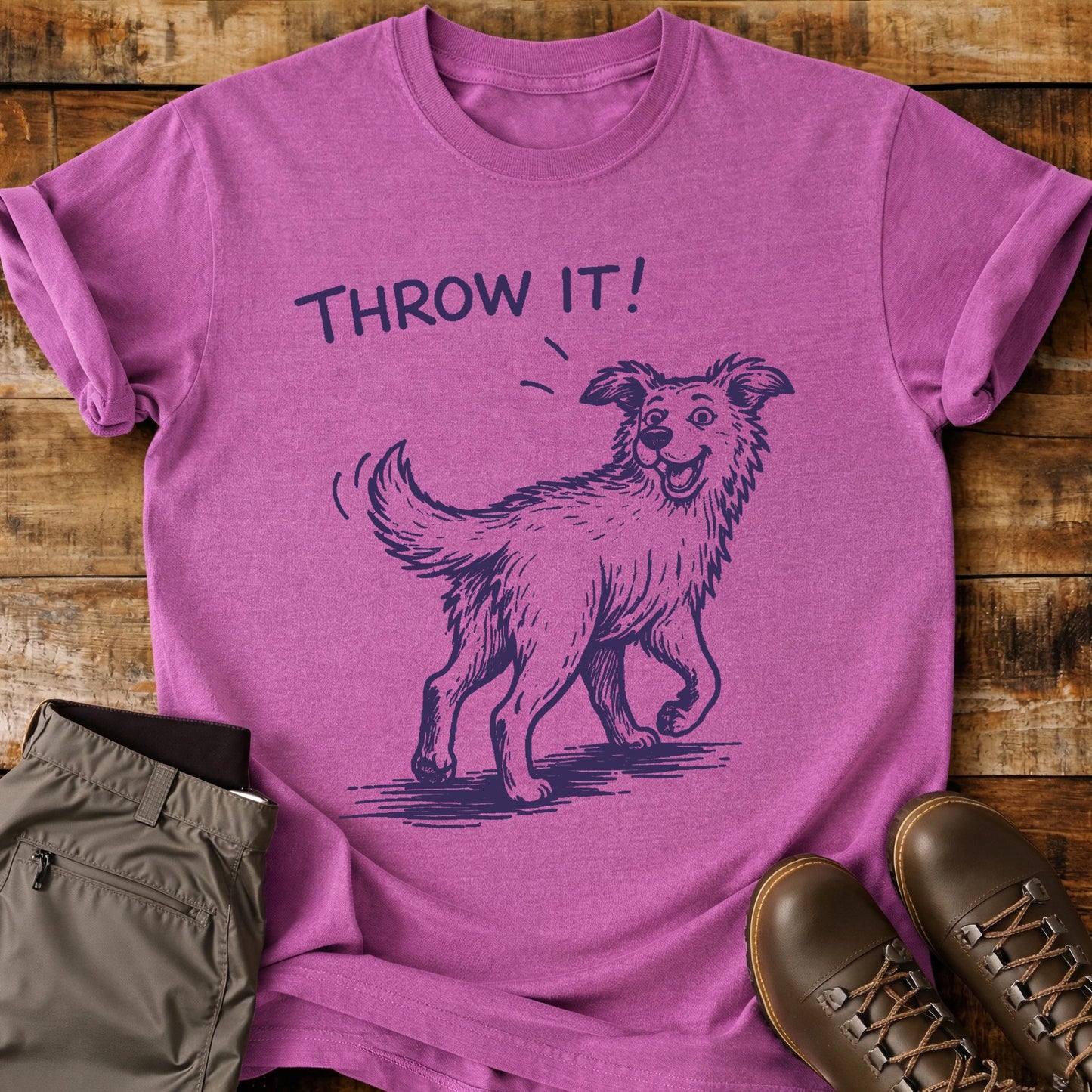 Throw It Happy Dog T-Shirt
