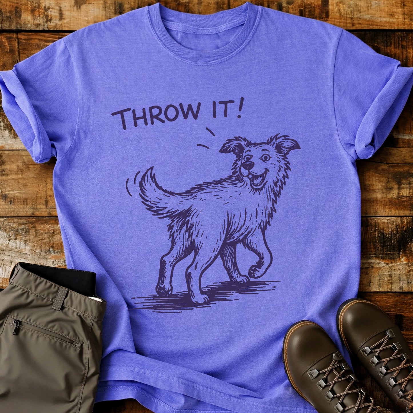 Throw It Happy Dog T-Shirt