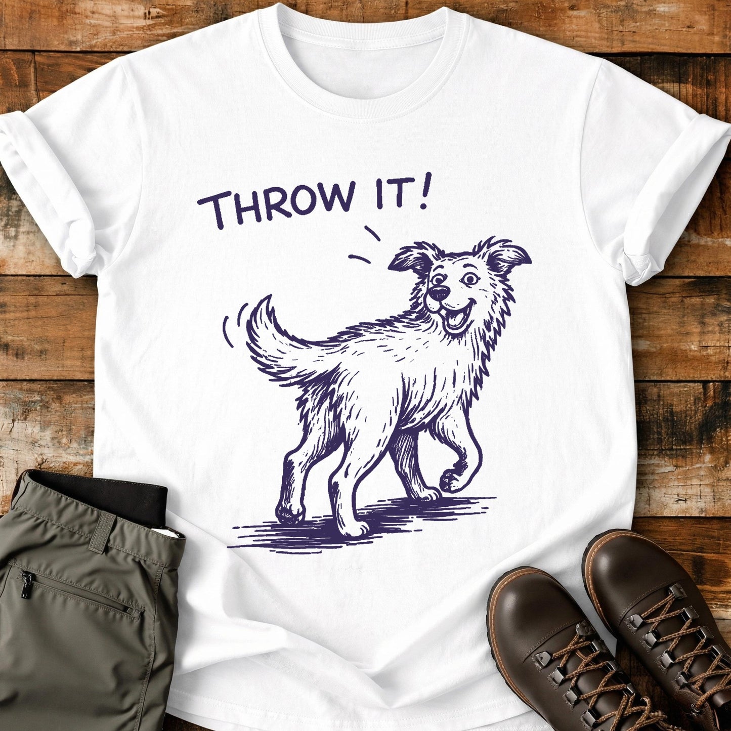 Throw It Happy Dog T-Shirt