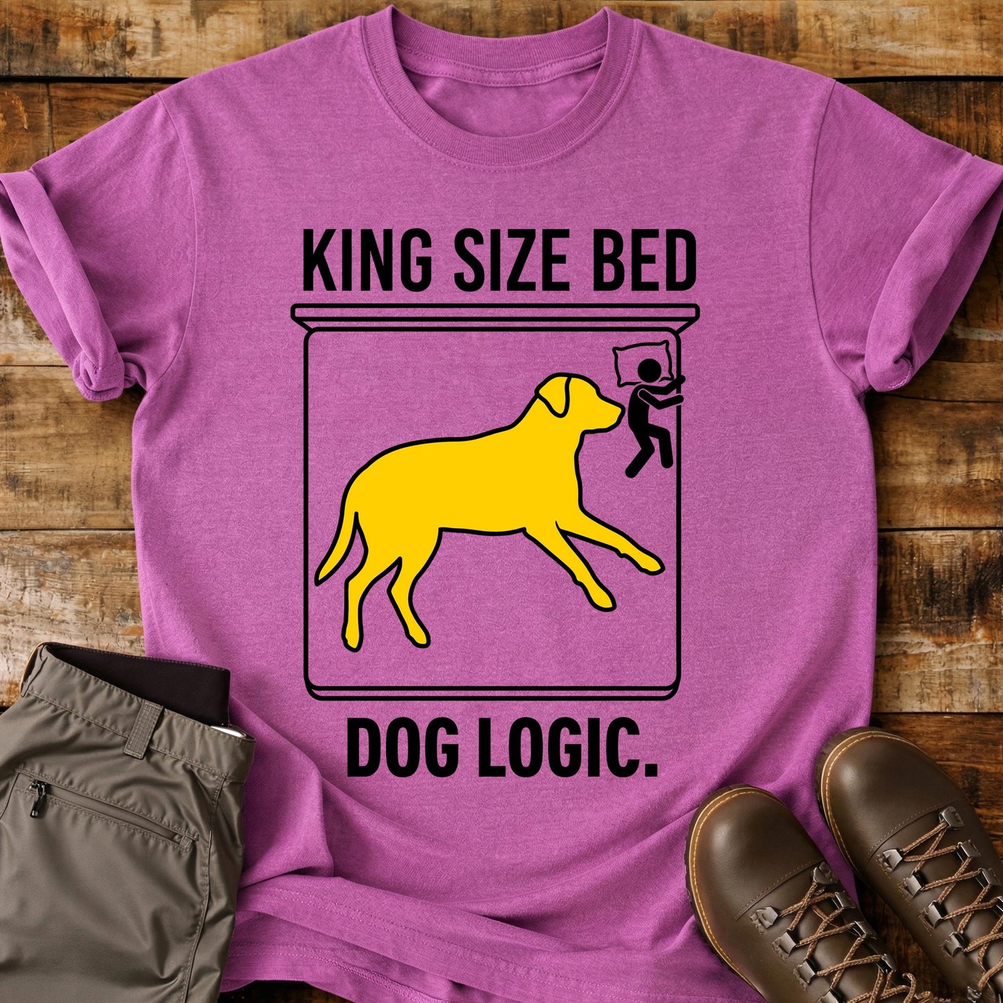 King Size Bed Dog Logic T-Shirt