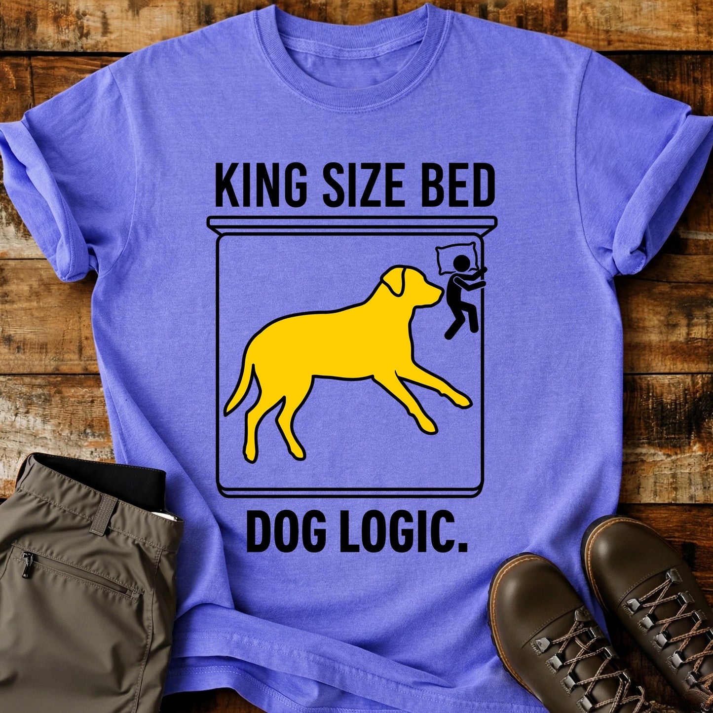 King Size Bed Dog Logic T-Shirt
