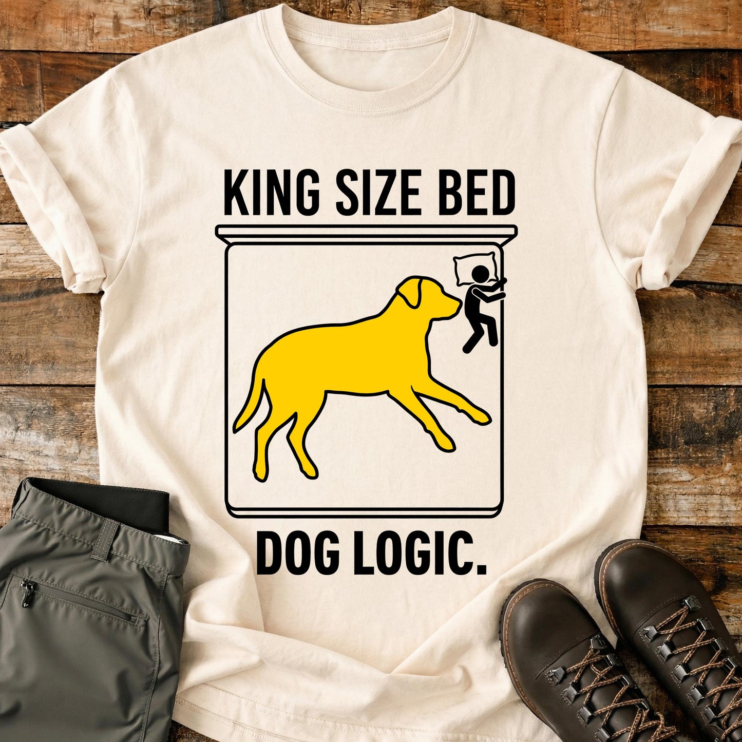 King Size Bed Dog Logic T-Shirt