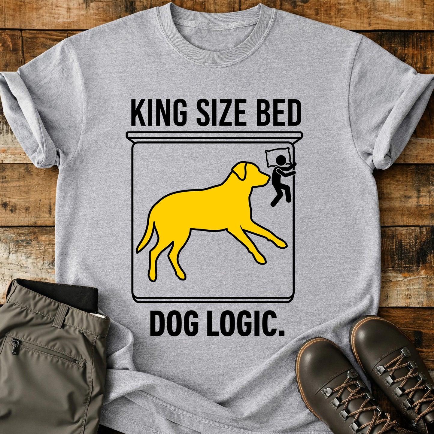 King Size Bed Dog Logic T-Shirt